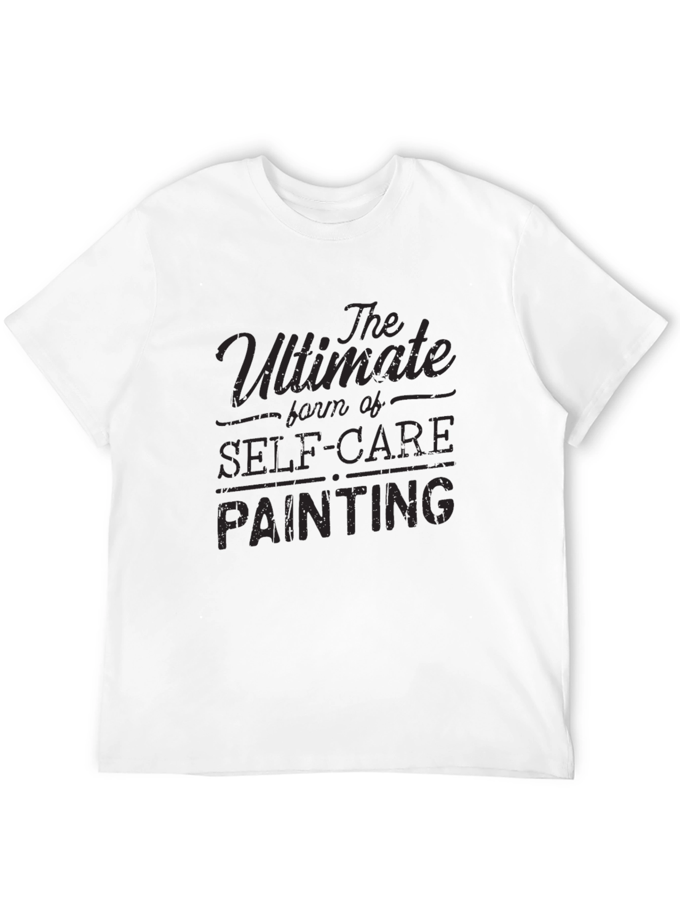 Black Ultimate Self-Care Painting Black Graphic Tee view 12