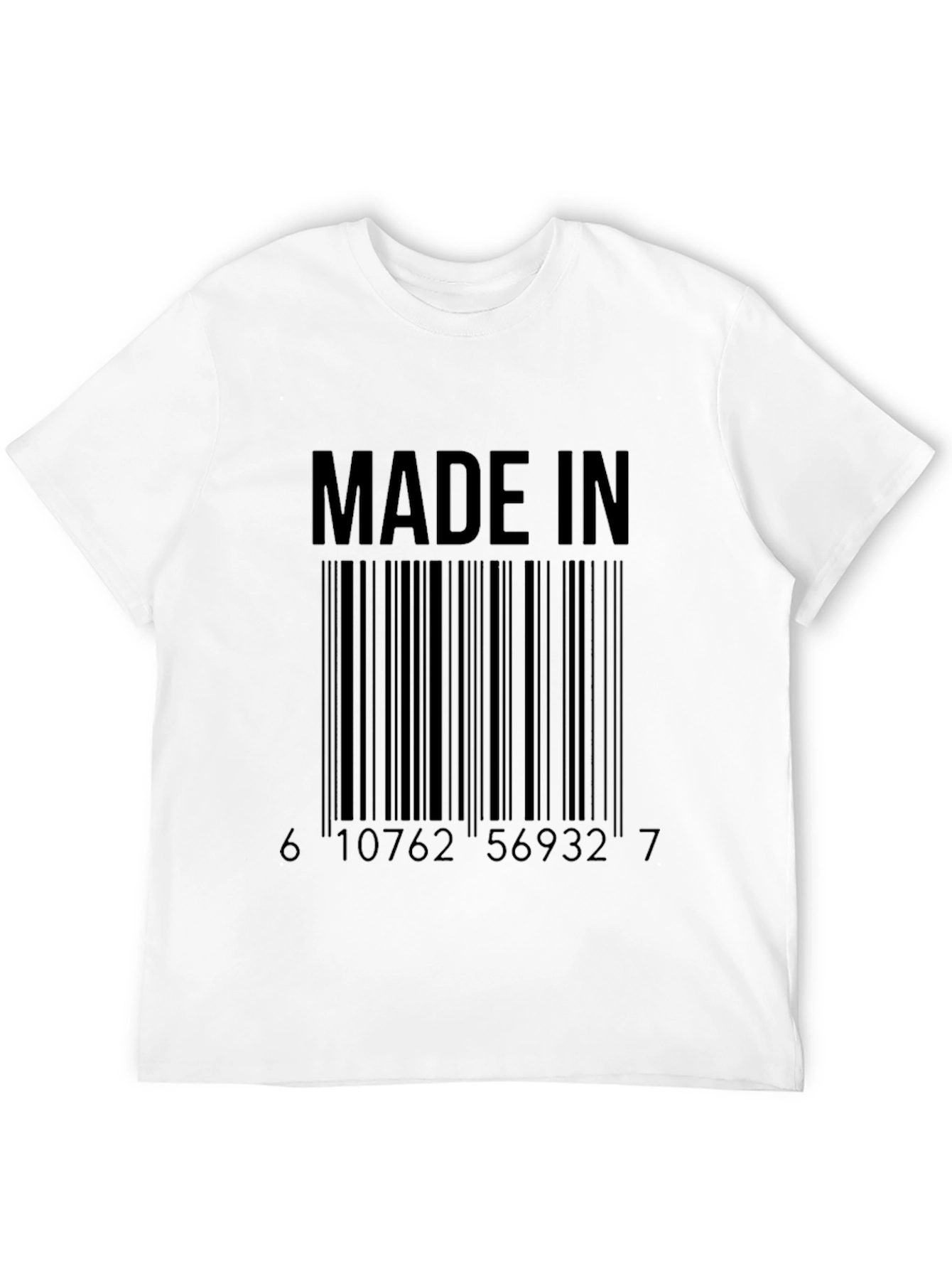 Black Made In Barcode Graphic Tee view 12