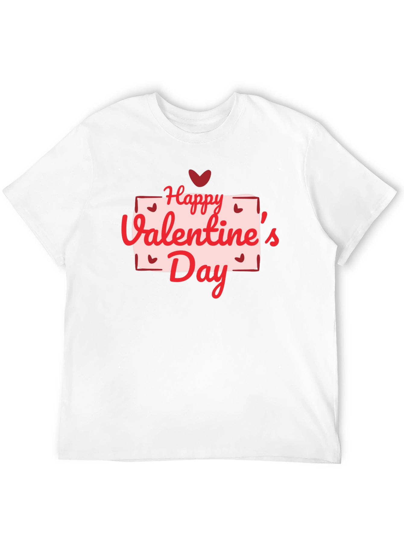 Black Happy Valentine's Day Graphic Black T-Shirt view 12