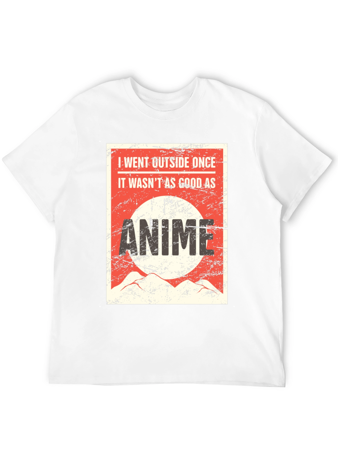 Black Anime Lover Graphic Tee - I Went Outside Once T-Shirt view 12