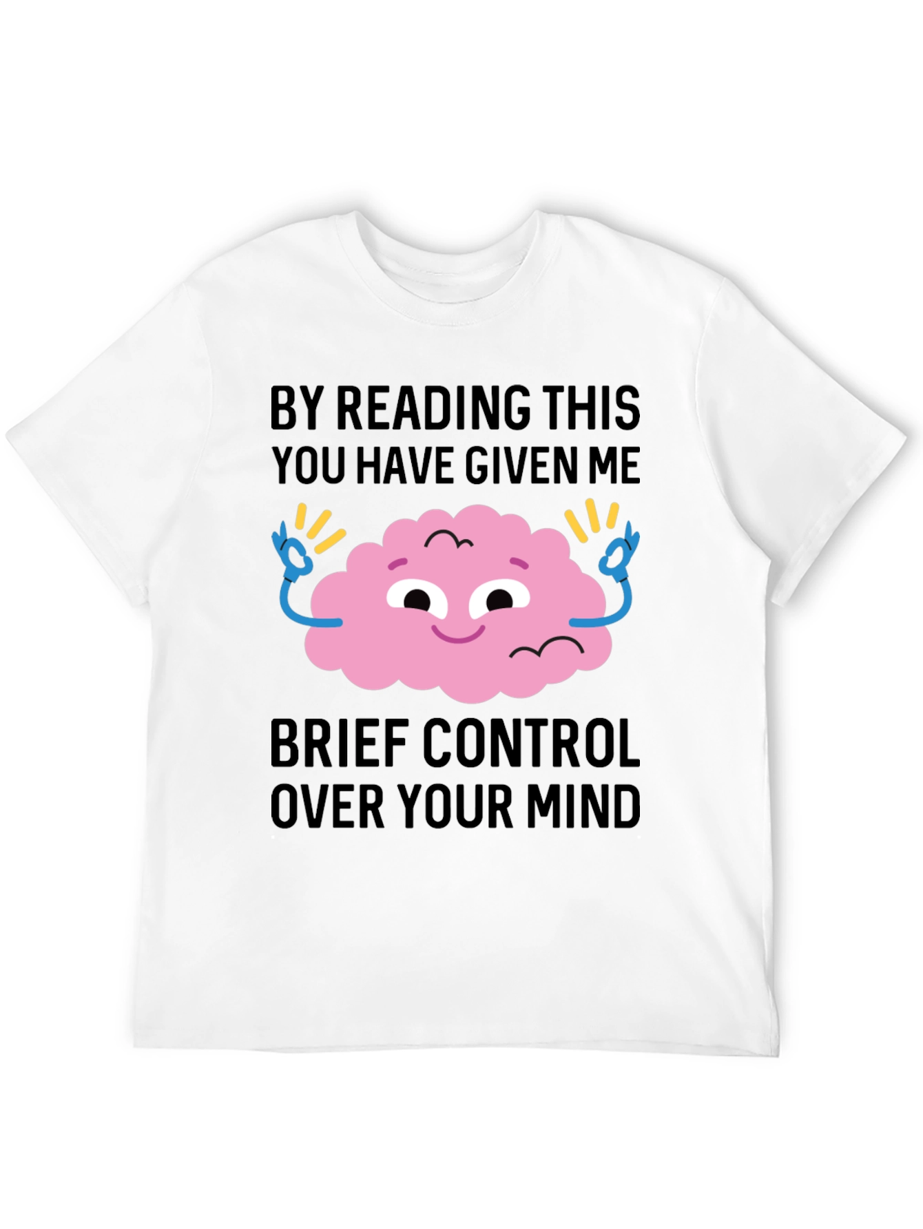 Black Mind Control T-Shirt - Funny Brain Tee view 12