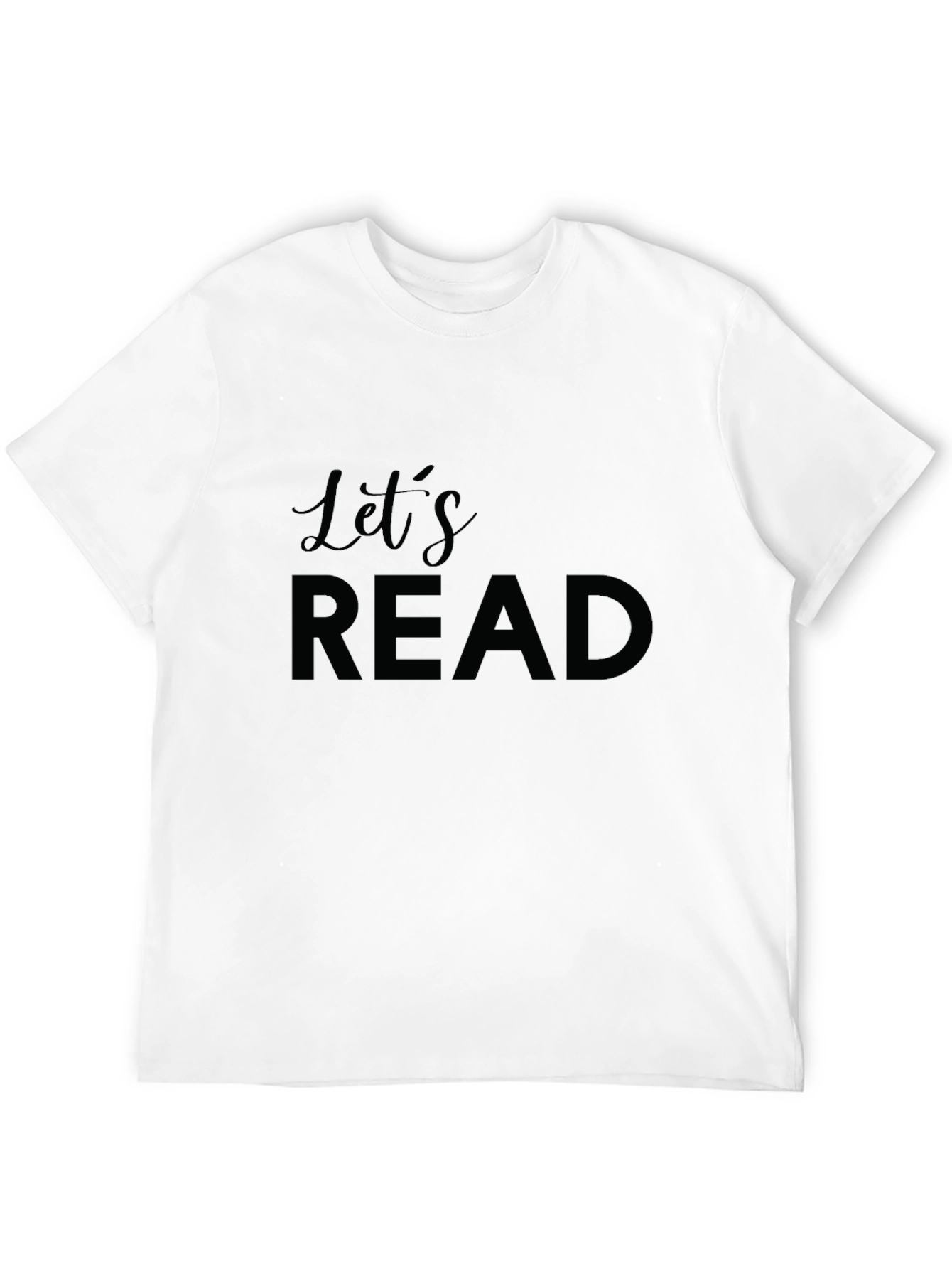 Black Let's Read Graphic T-Shirt - Black Casual Tee view 12