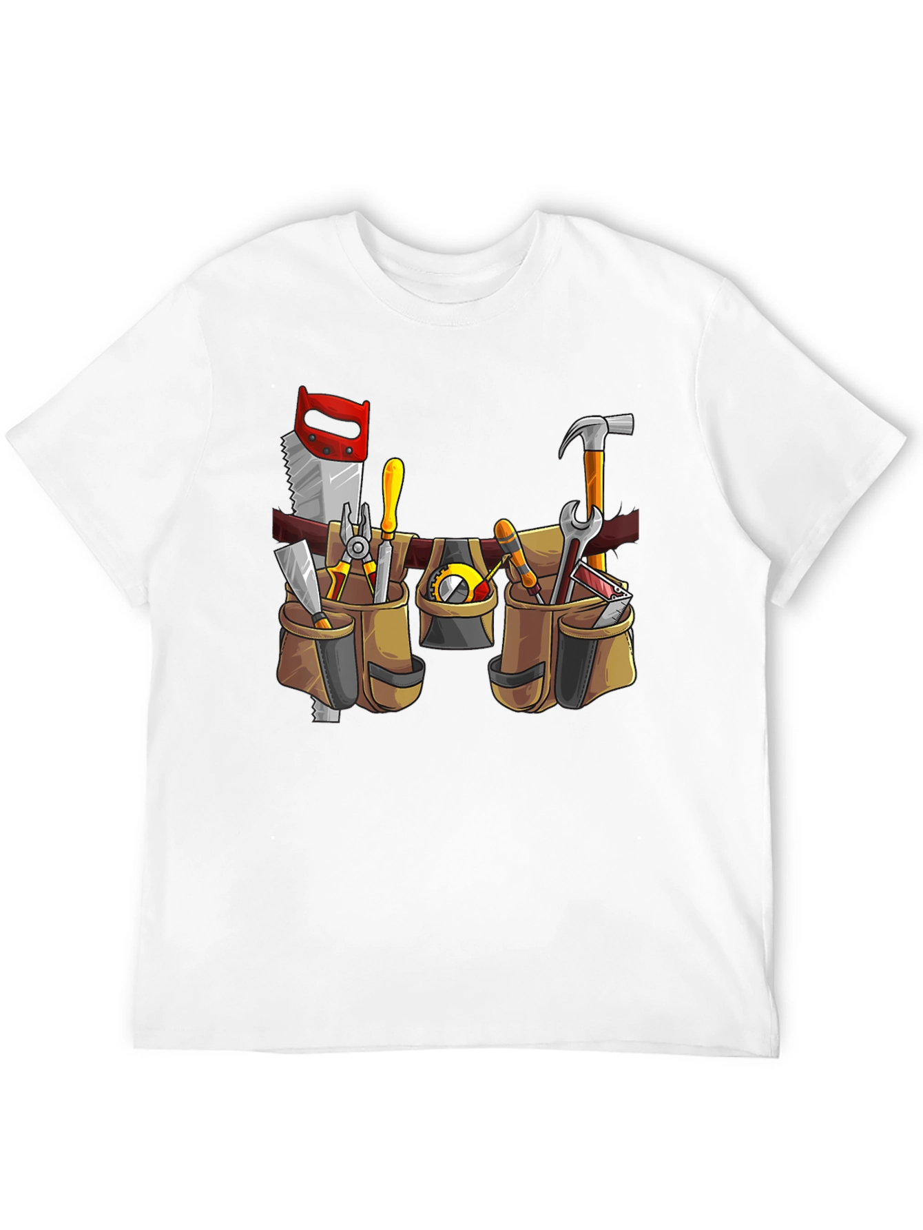 Black Construction T-Shirt: Tool Belt Graphic Tee view 12