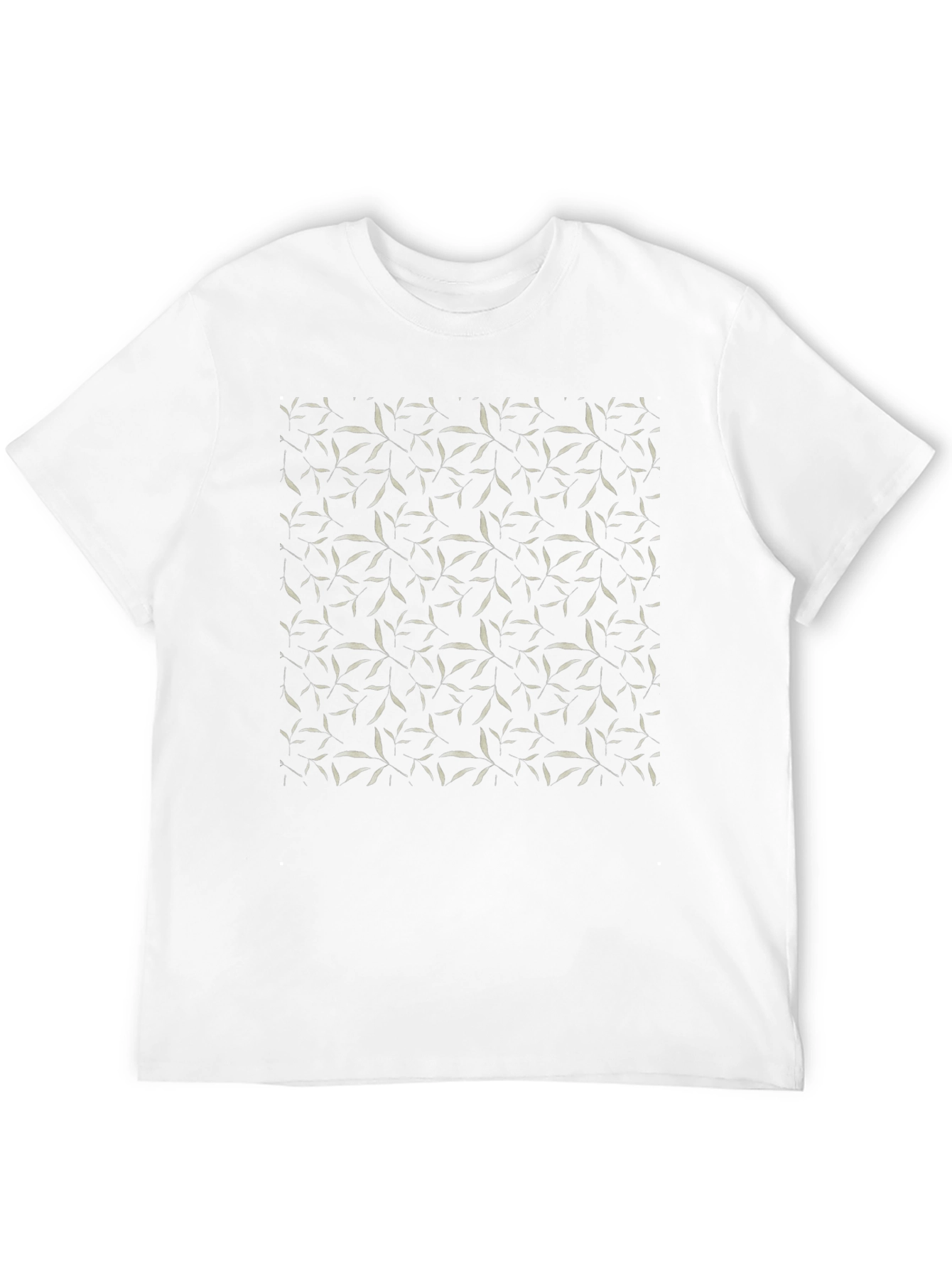 Black Black Tee with Abstract Leaf Pattern view 12