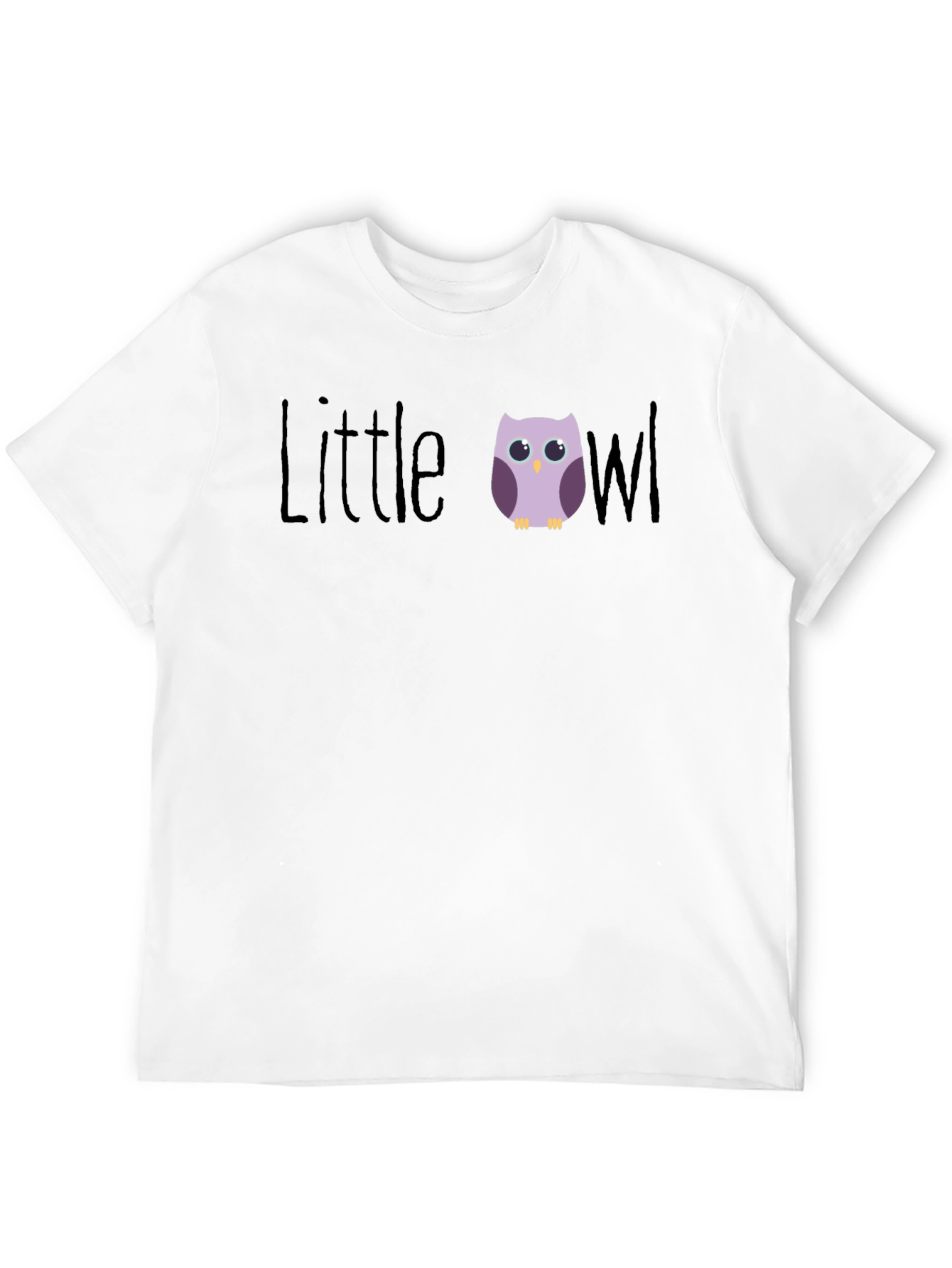 Black Little Owl Graphic T-Shirt - Cute Bird Tee view 12