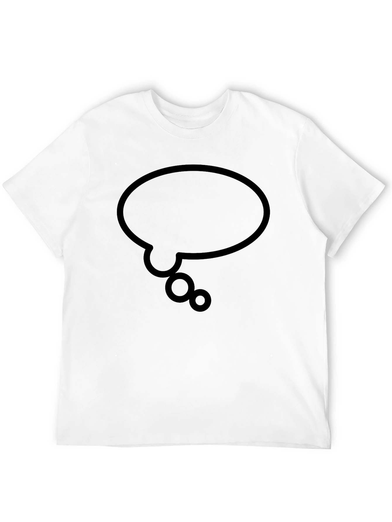 Black Black T-Shirt with Think Bubble Design view 12
