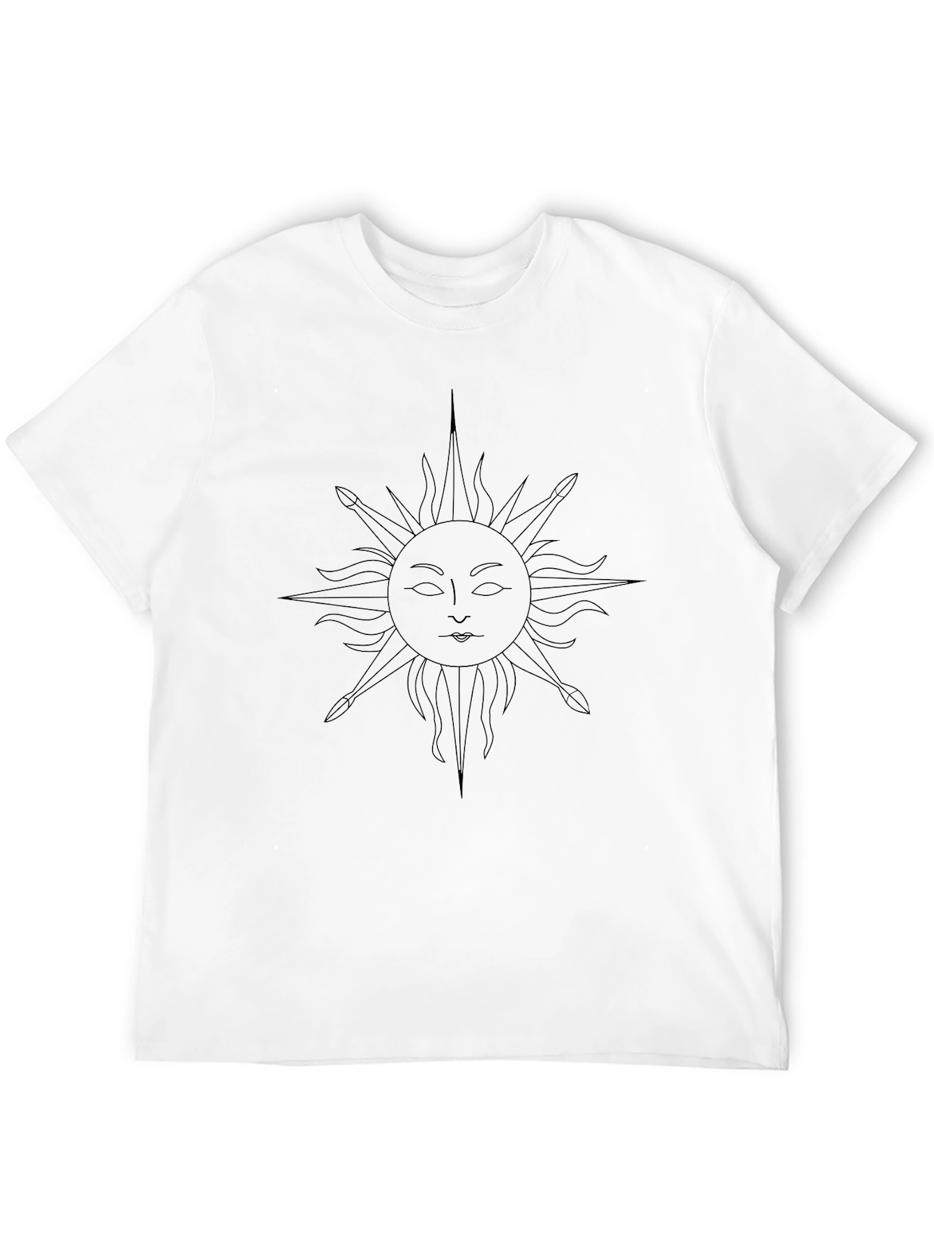 Black Mystic Sun Graphic Tee - Black Cotton Blend view 12