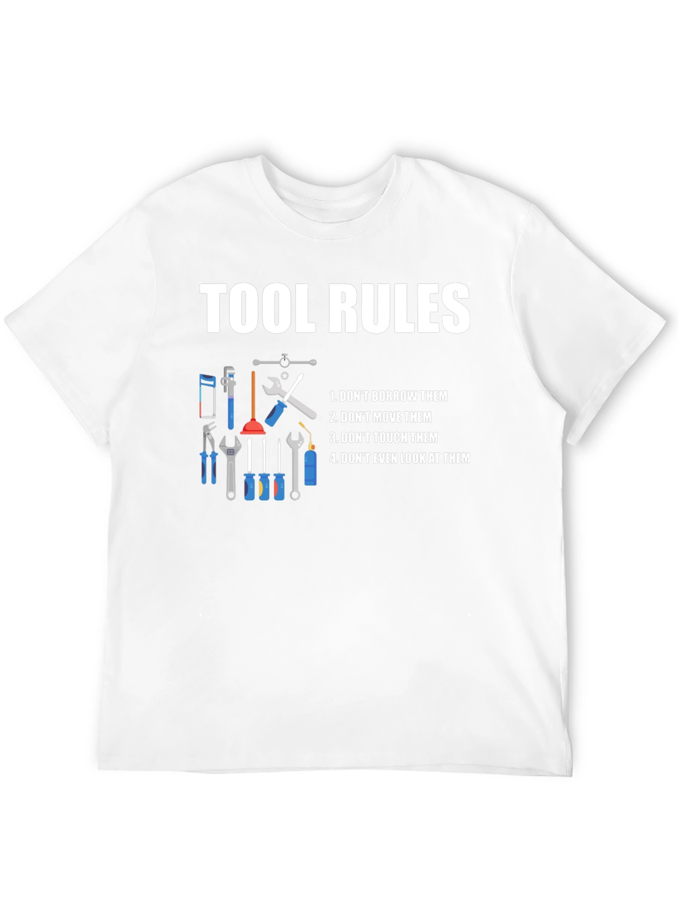 Black Tool Rules Graphic T-Shirt - Funny Handyman Tee view 12