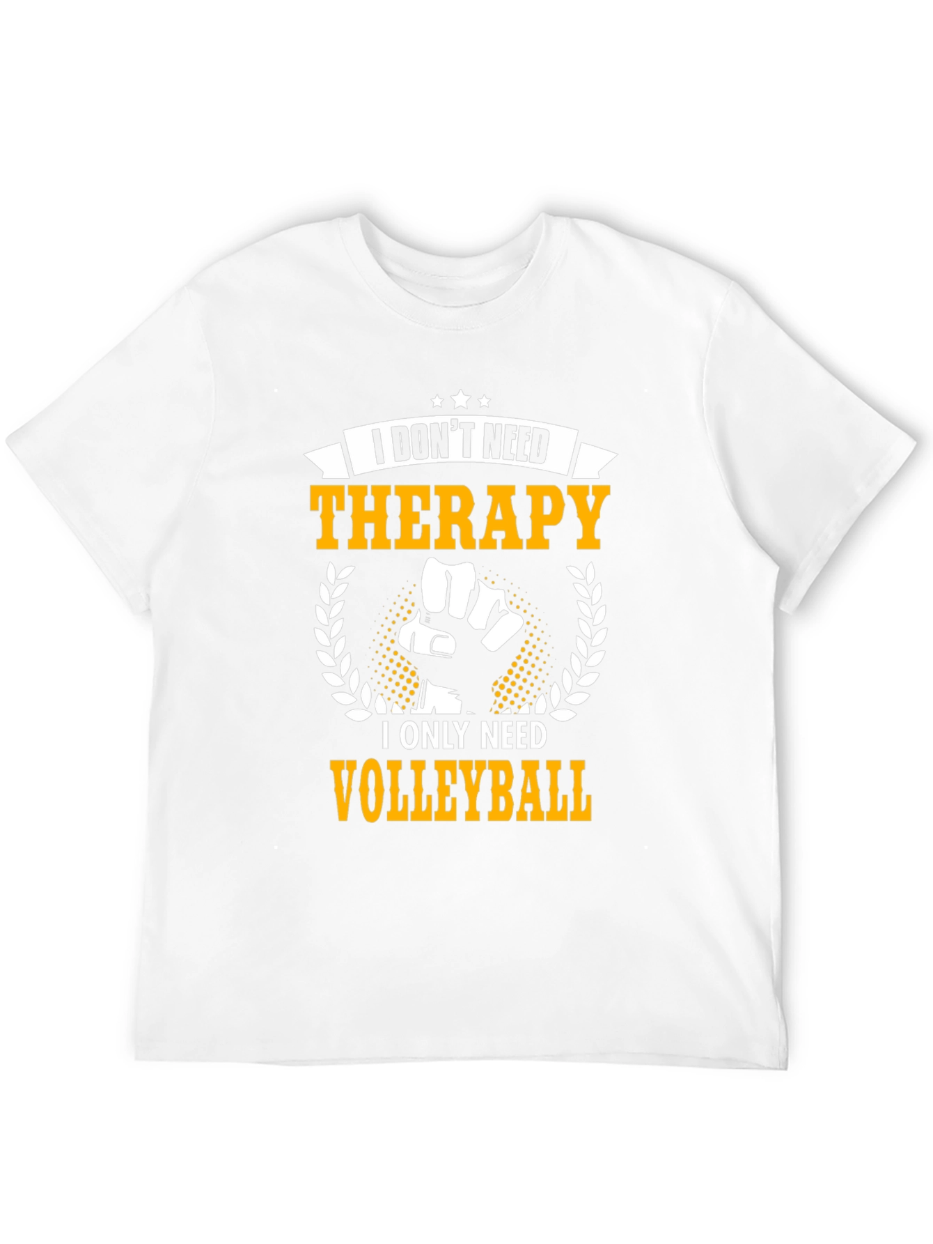 Black Volleyball Therapy T-Shirt view 12