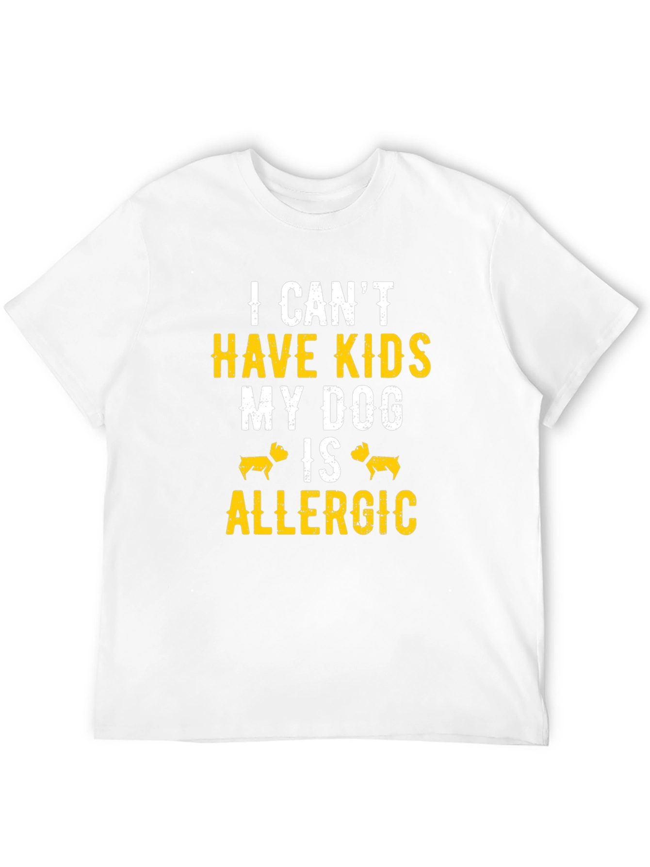 Black Funny Dog Allergic T-Shirt view 12