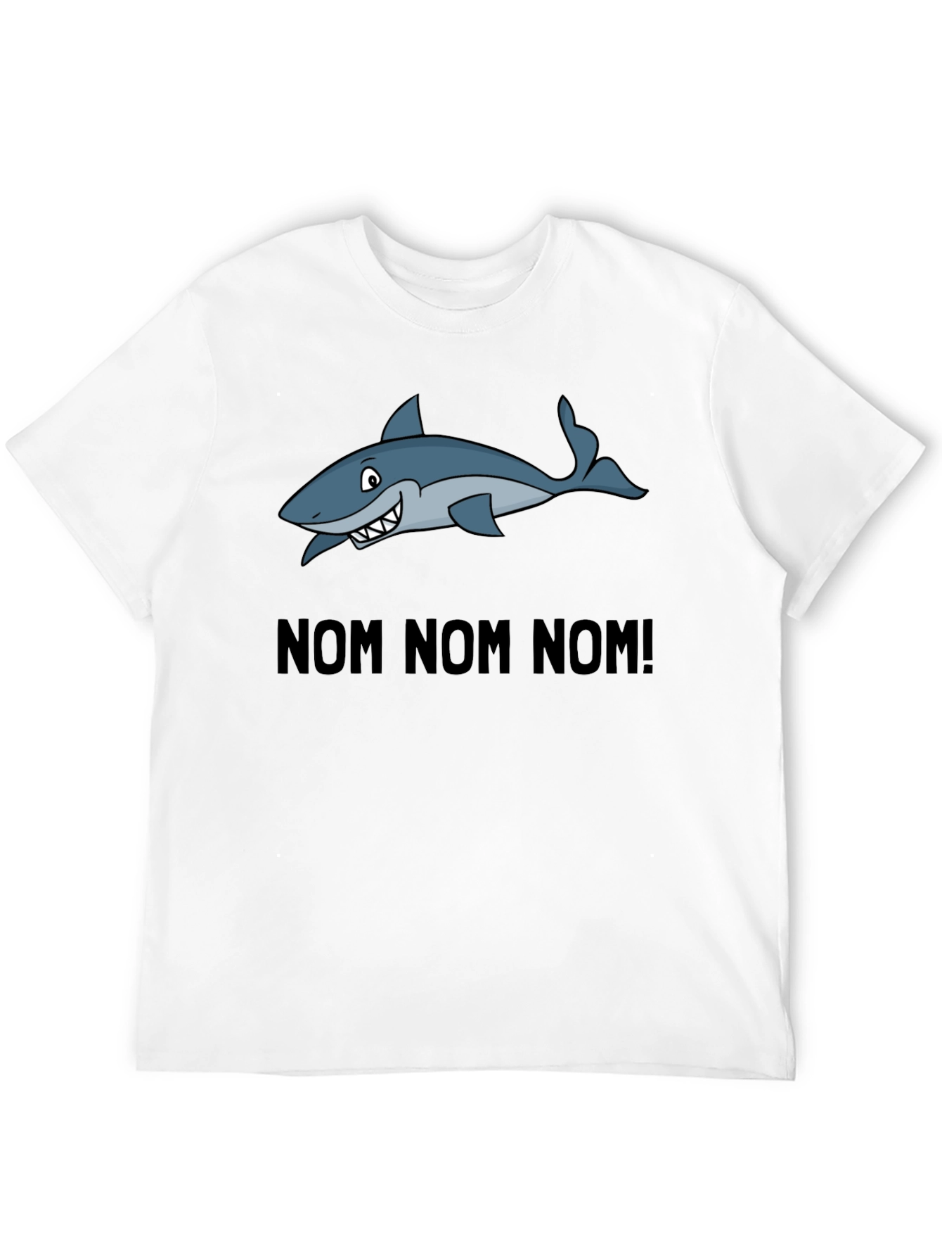 Black Nom Nom Nom Shark Graphic T-Shirt view 12