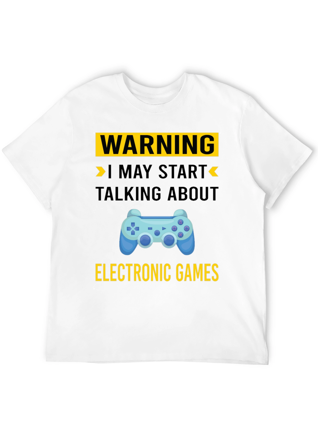 Black Warning Electronic Games T-Shirt view 12