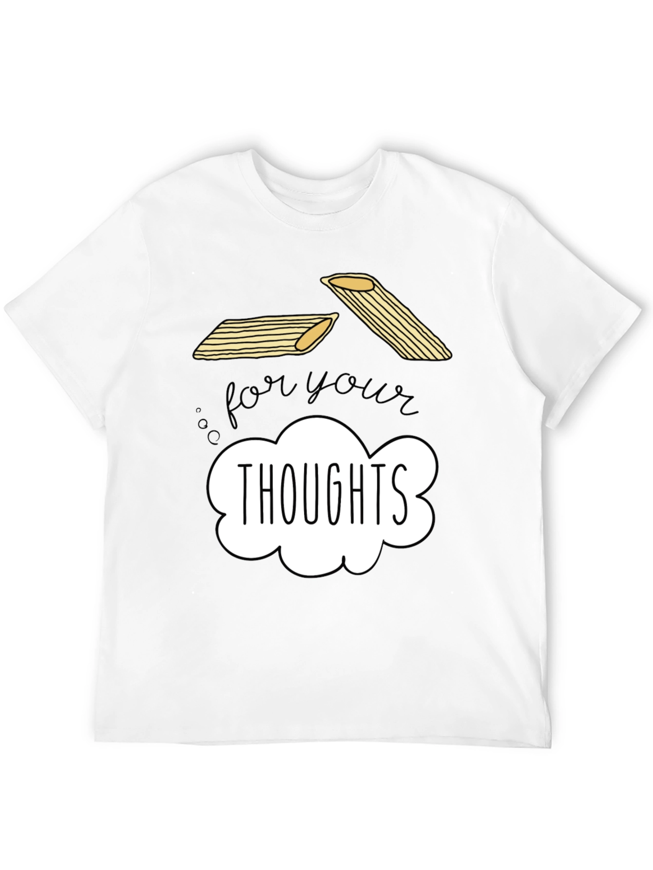 Black Pasta for Your Thoughts Graphic Tee view 12