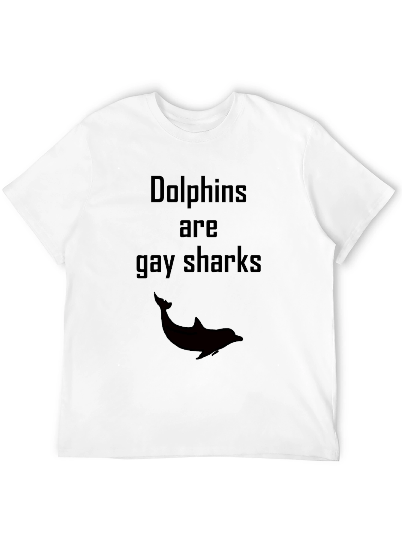 Black Dolphins Are Gay Sharks Graphic T-Shirt view 12