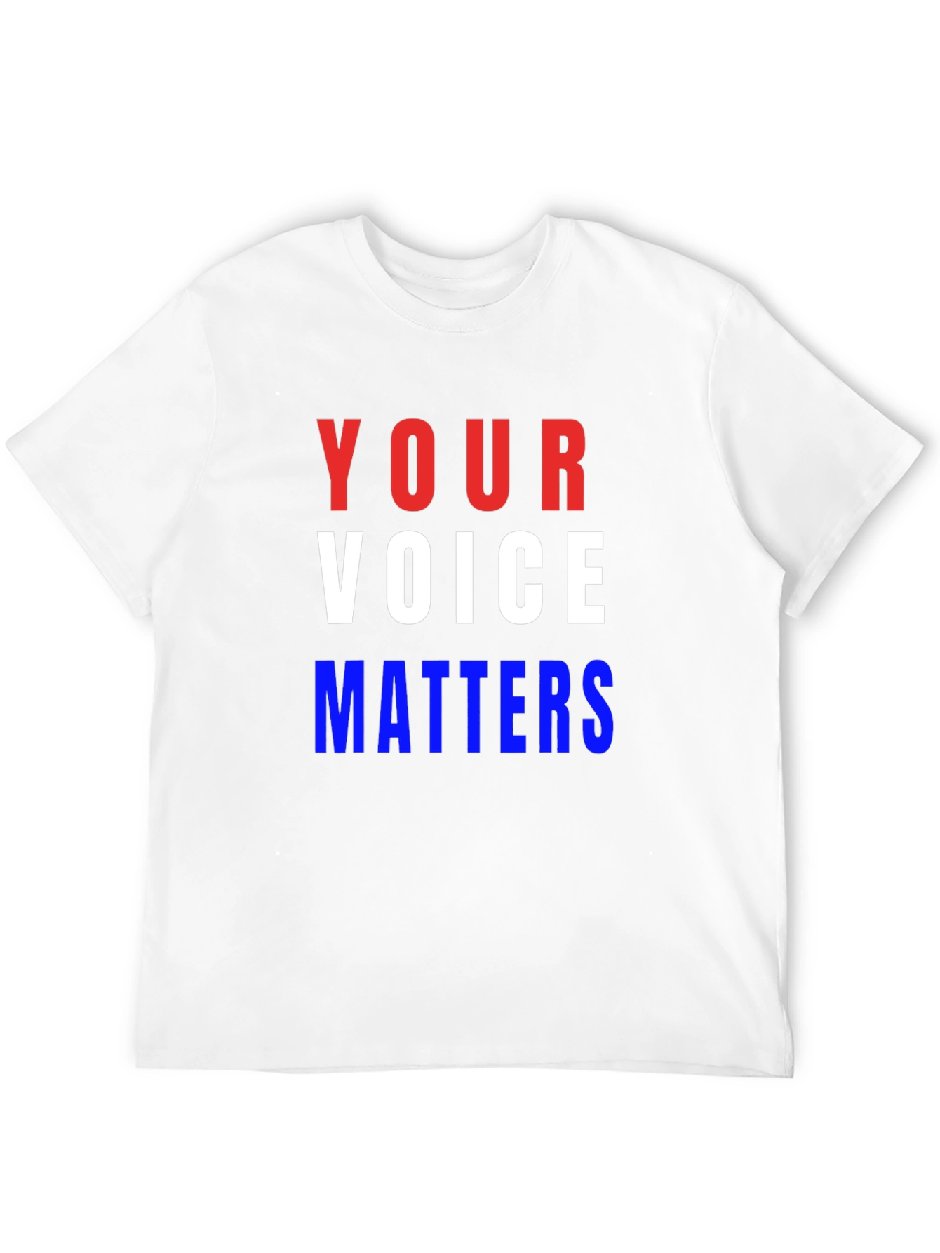 Black Your Voice Matters Graphic Tee - Patriotic T-Shirt view 12