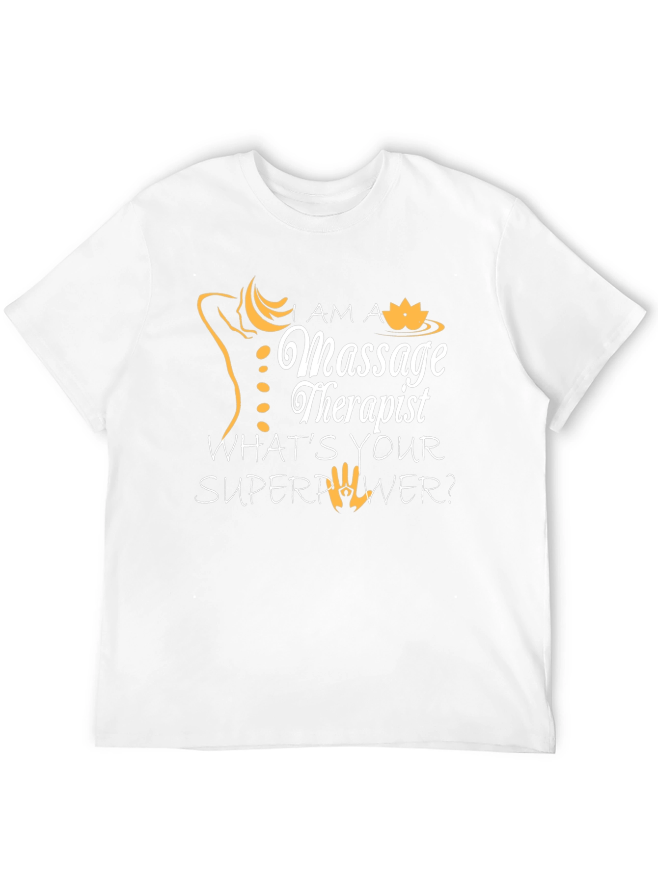 Black Massage Therapist Superpower Black Tee Shirt view 12