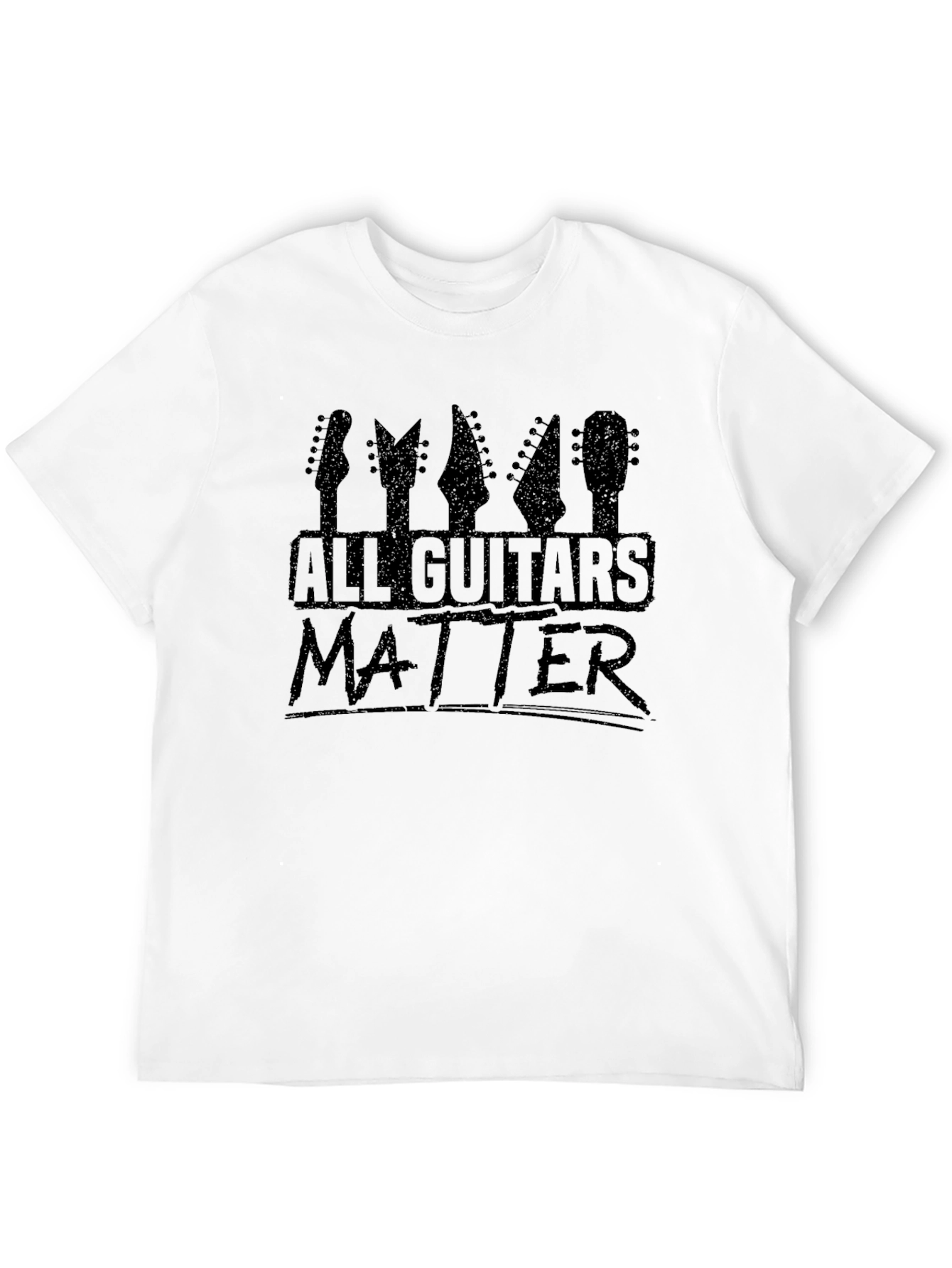 Black All Guitars Matter Funny Music T-Shirt view 12