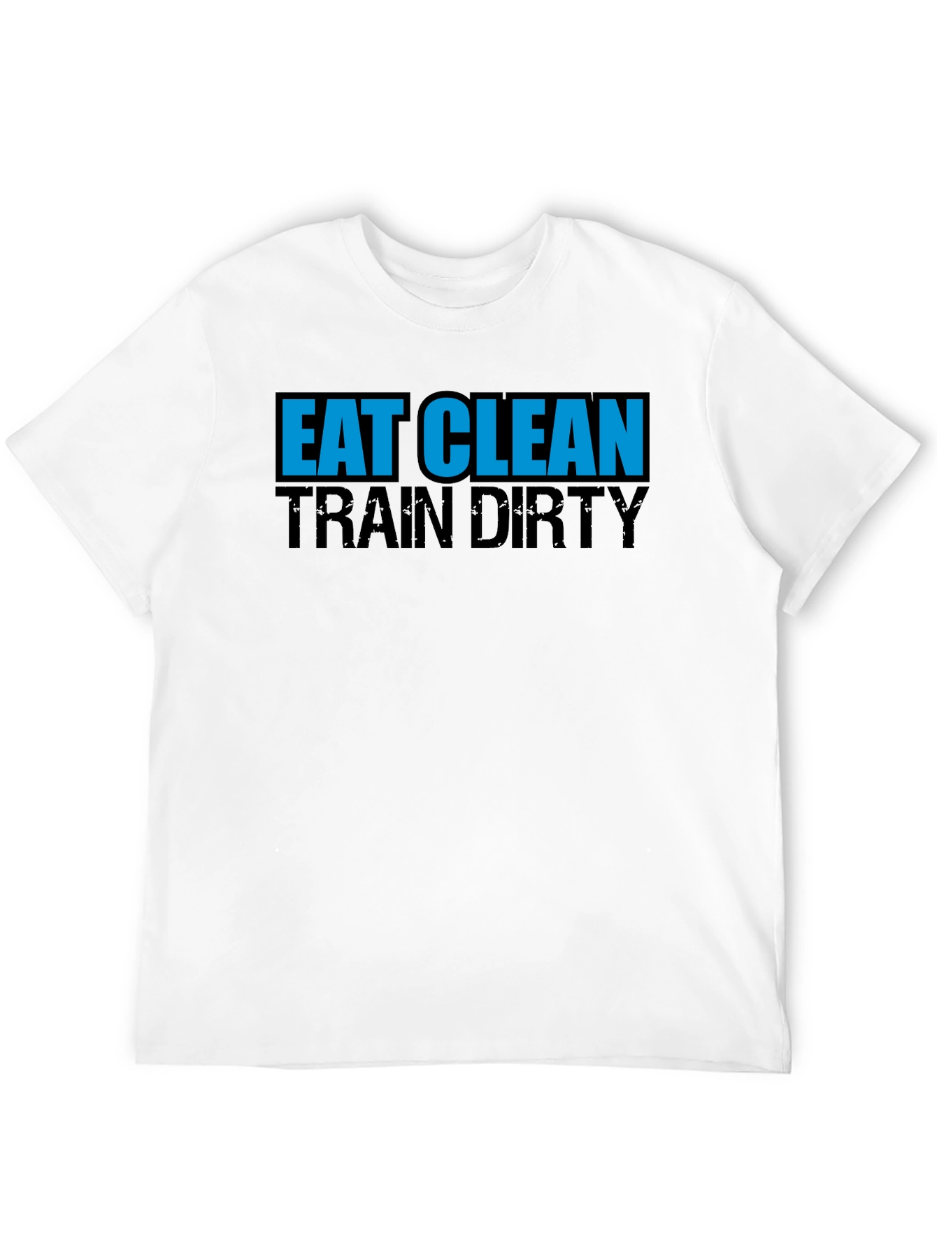 Black Eat Clean Train Dirty T-Shirt - Black Graphic Tee view 12