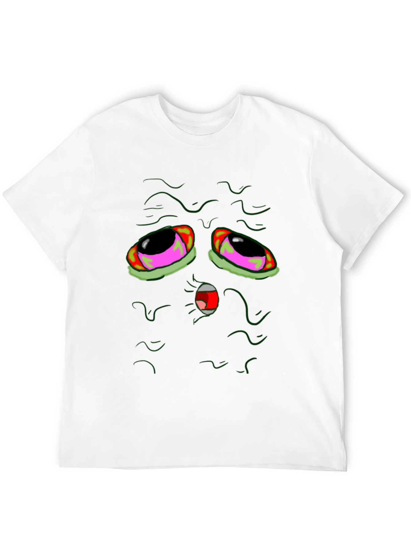 Black Groovy Green Monster Graphic Tee view 12