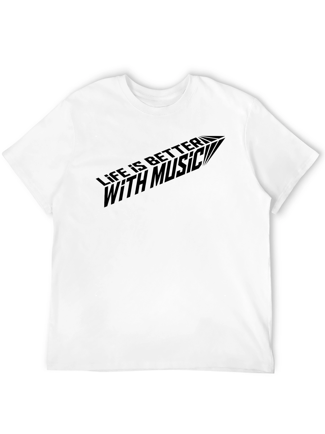 Black Life Is Better With Music Black T-Shirt view 12