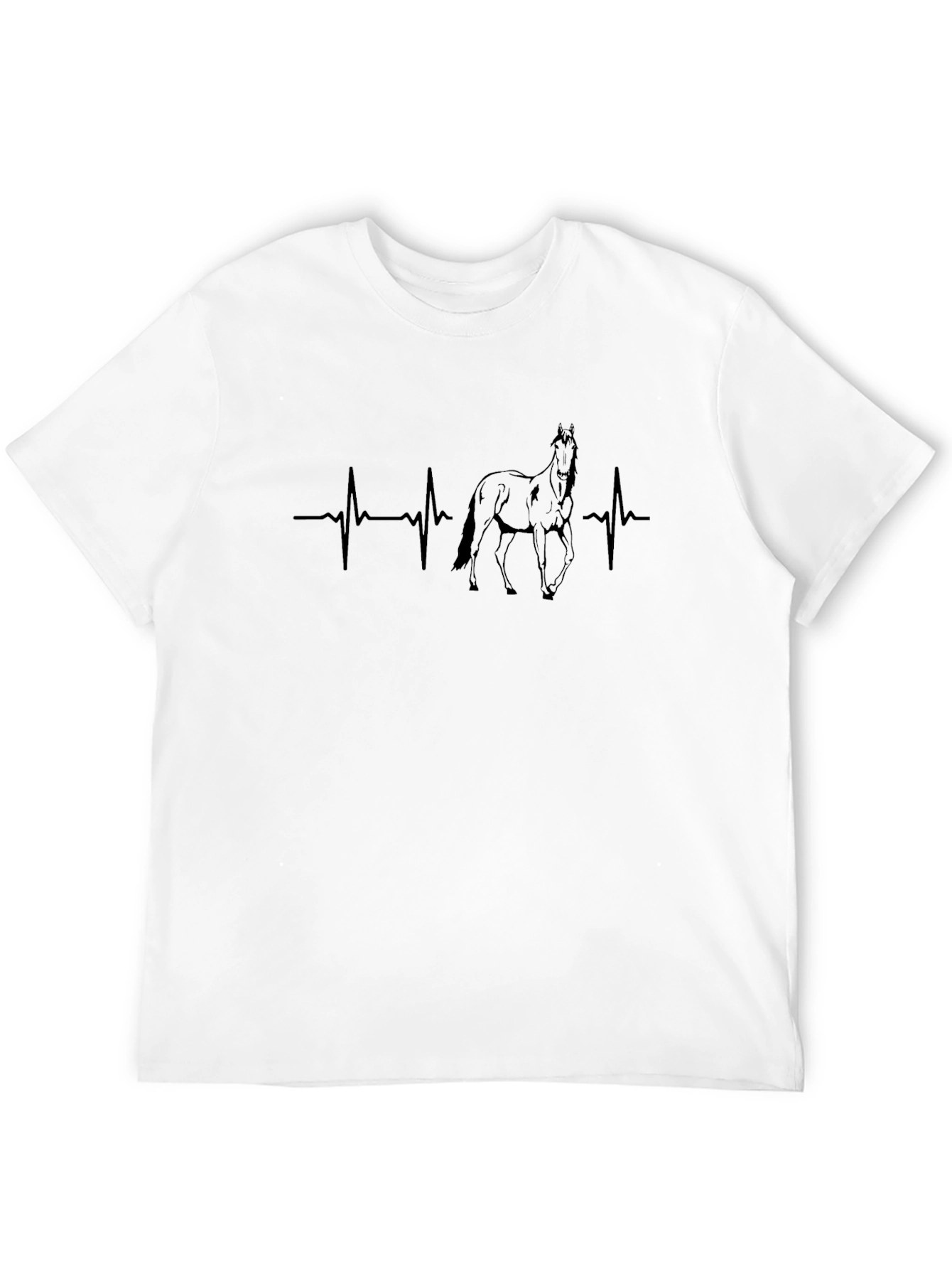 Black Horse Heartbeat Graphic T-Shirt - Black view 12