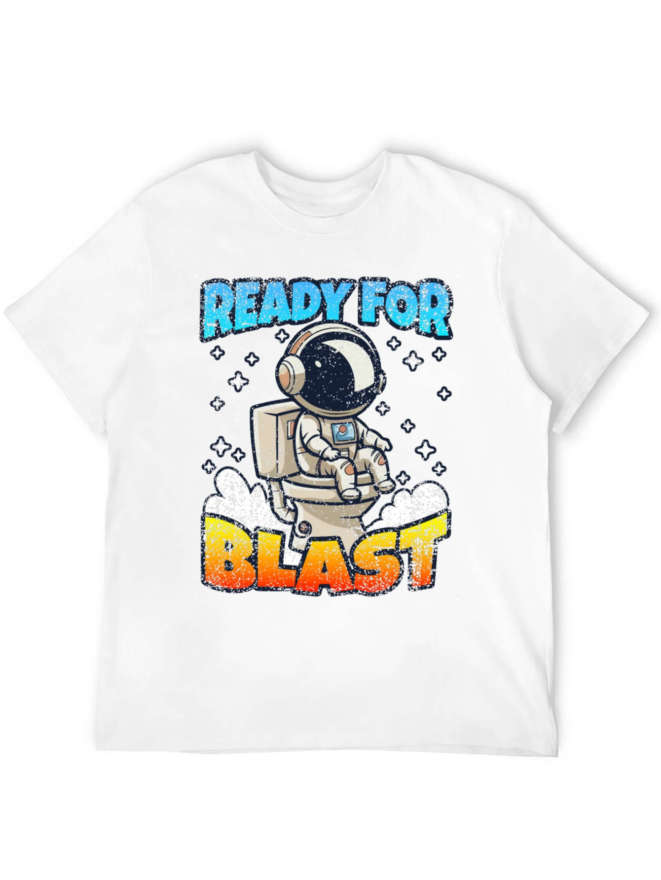 Black Ready for Blast Astronaut T-Shirt - Funny Space Tee view 12