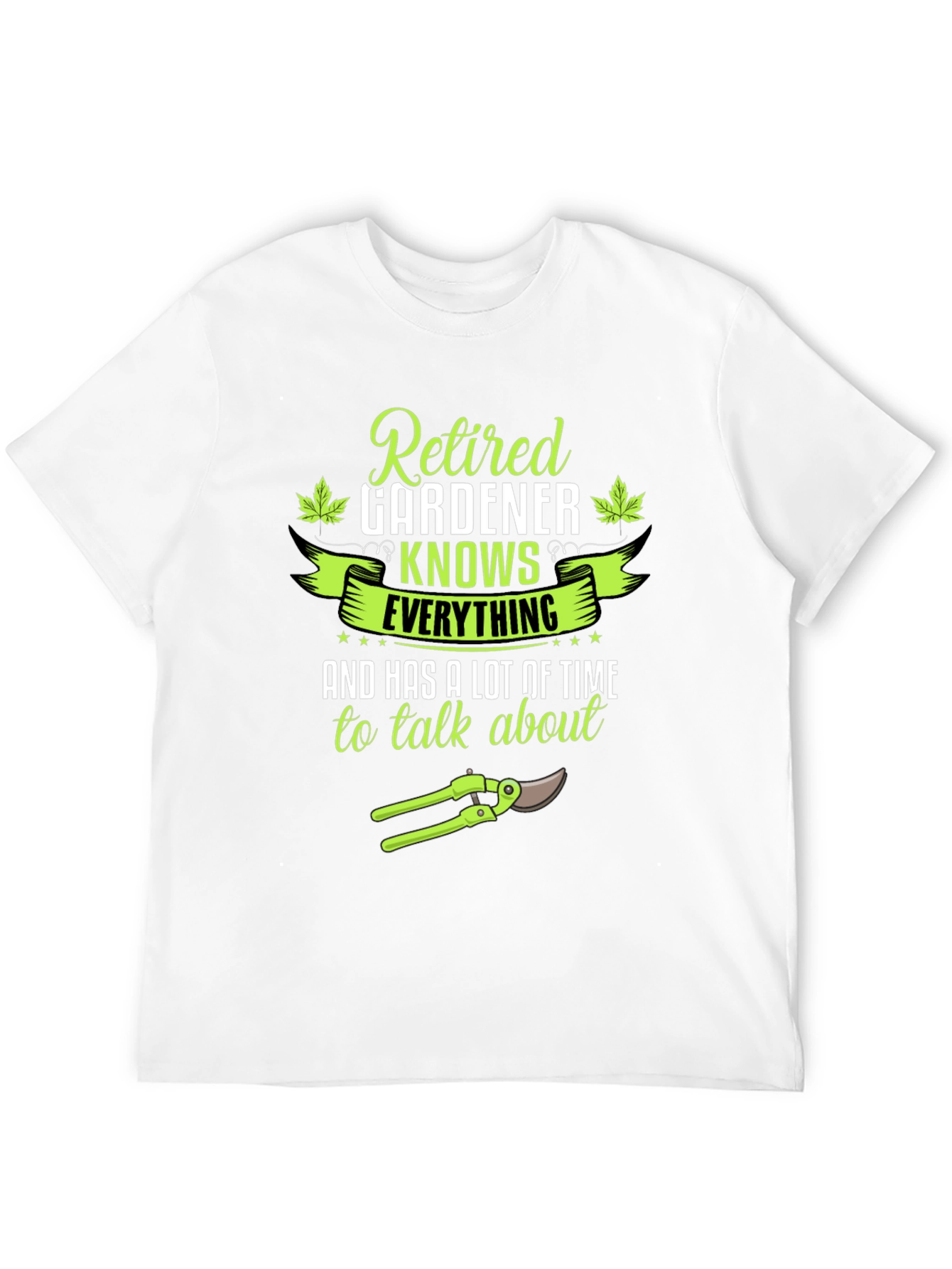 Black Retired Gardener T-Shirt - Knows Everything view 12