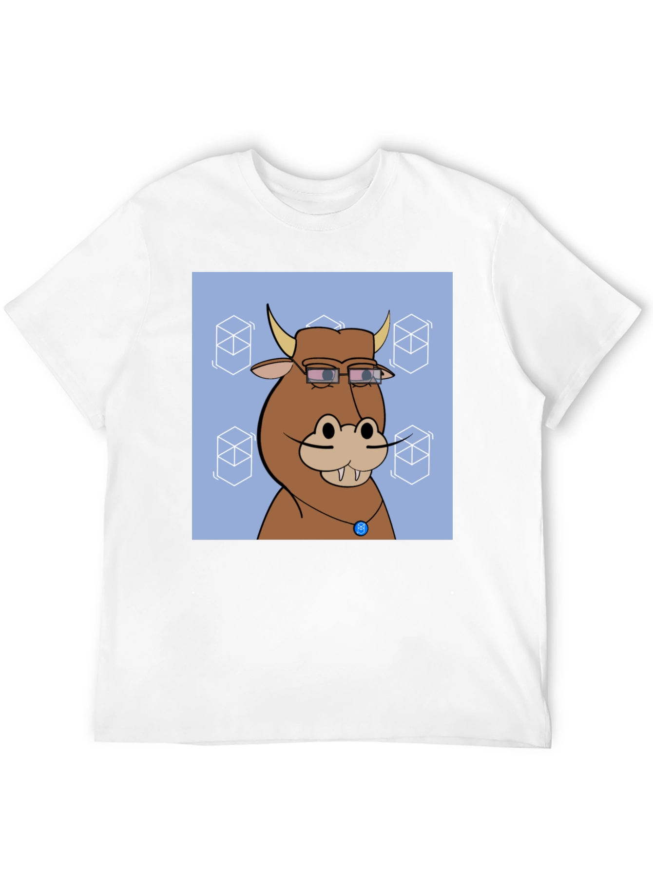 Black Cartoon Bull NFT T-Shirt view 12