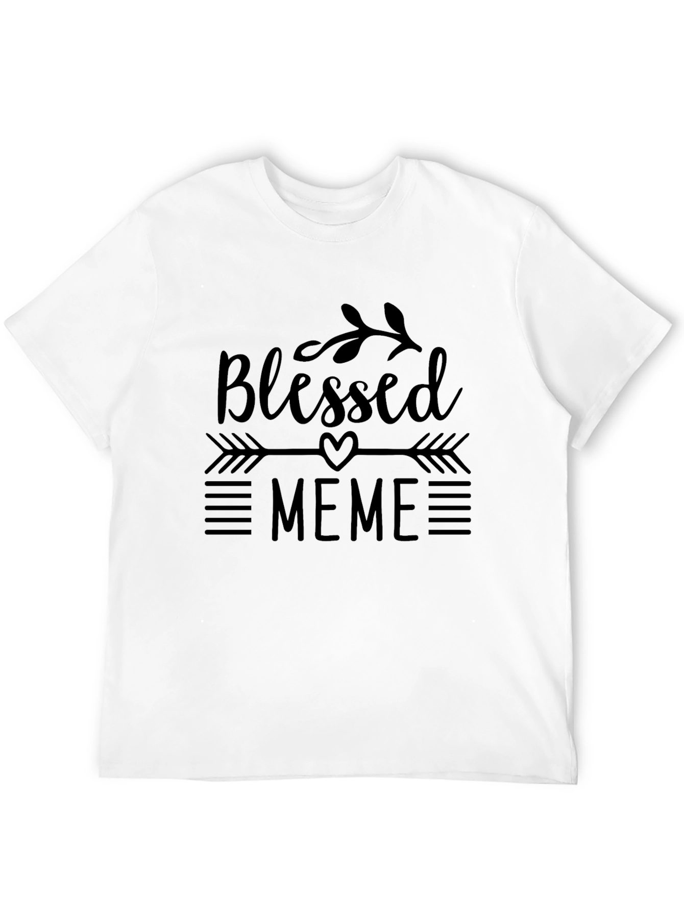 Black Blessed Meme Black T-Shirt Novelty Graphic Tee view 12