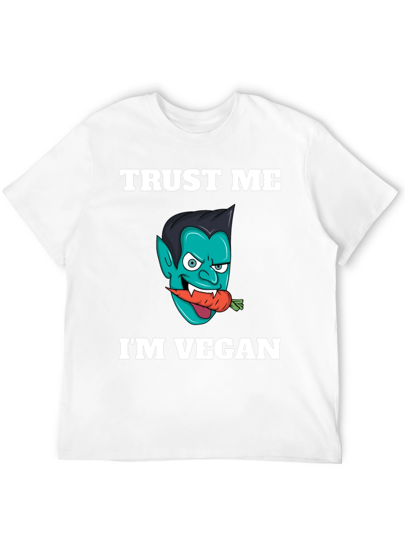 Black Vegan Vampire T-Shirt - Trust Me, I'm Vegan! view 12