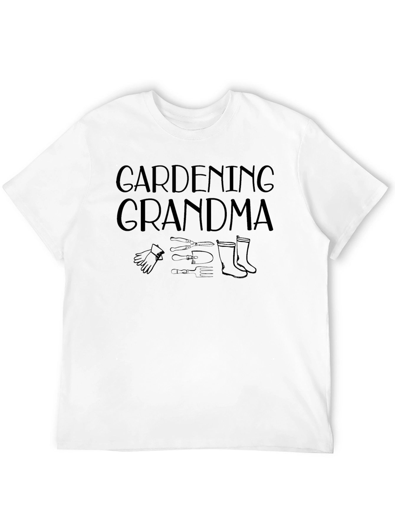 Black Gardening Grandma Graphic T-Shirt - Black view 12
