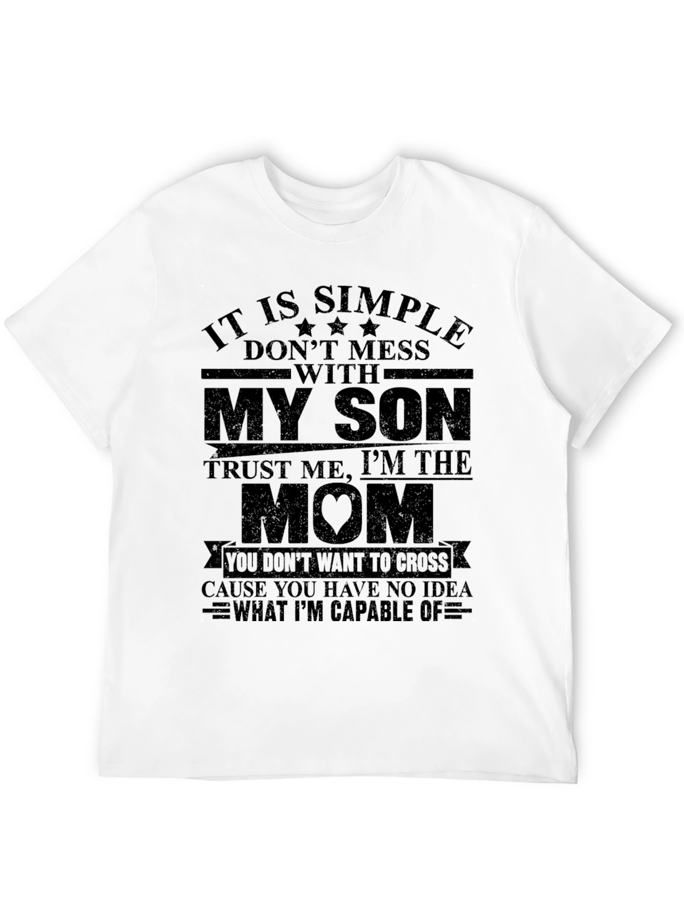 Black It is Simple Don't Mess with My Son Mom T-Shirt view 12
