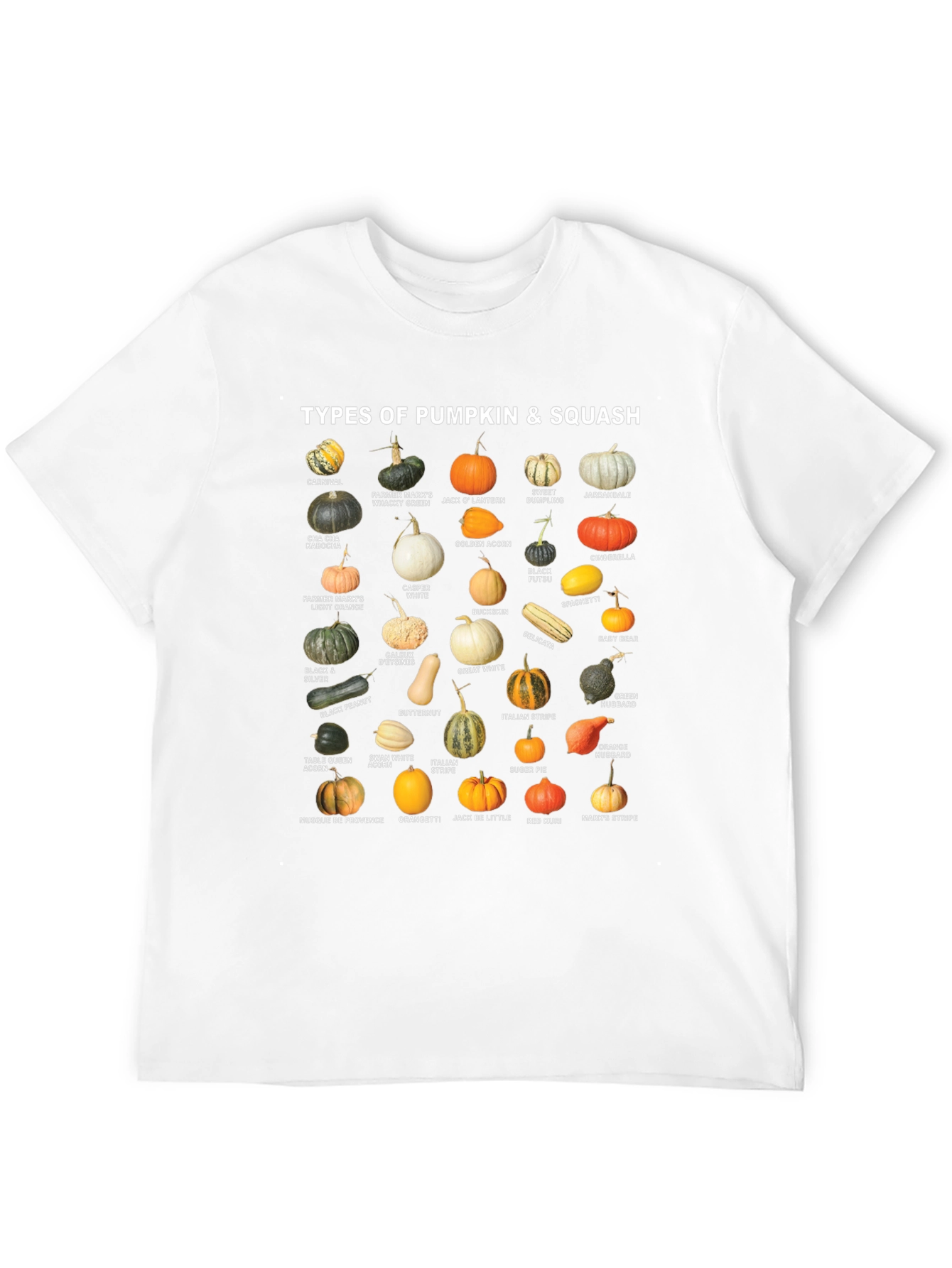 Pumpkin & Squash Types Graphic T-Shirt - 12