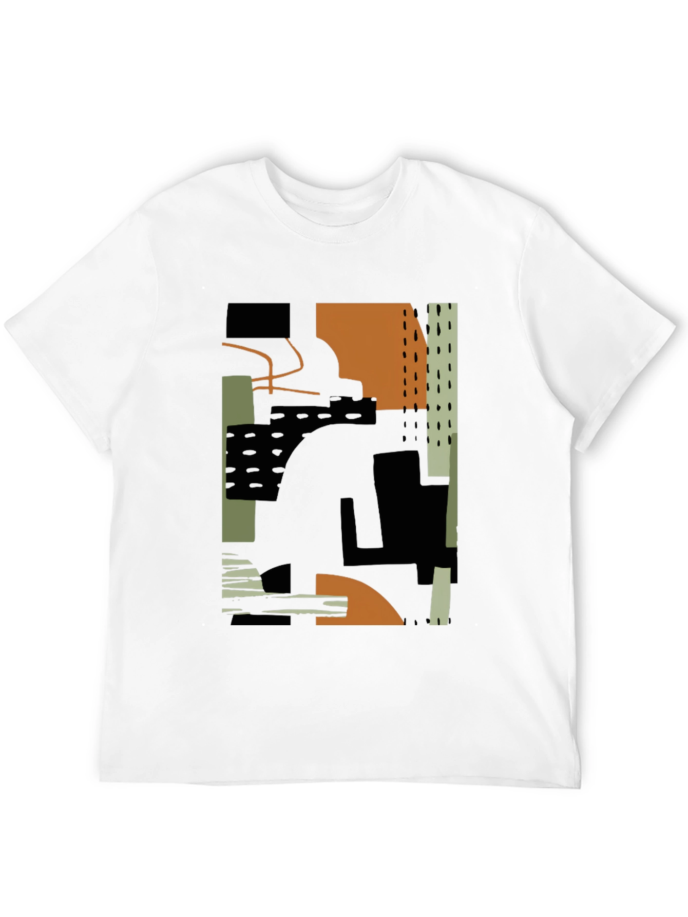 Black Abstract Art Tee - Modern Black T-Shirt view 12