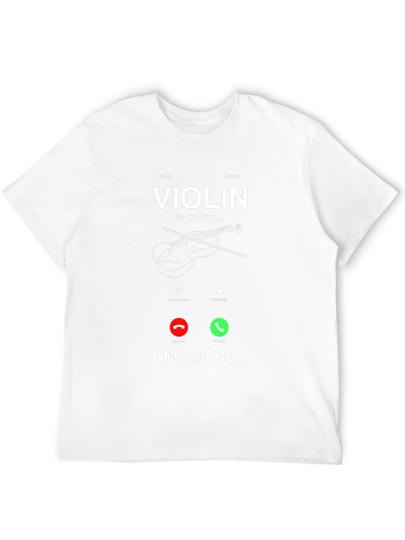 Black Violin is Calling Funny Music T-Shirt view 12