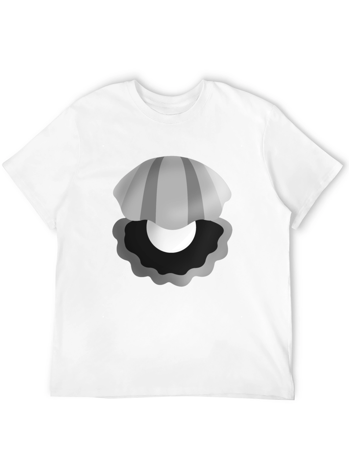 Black Oyster Pearl Graphic Black Tee - Novelty T-Shirt view 12