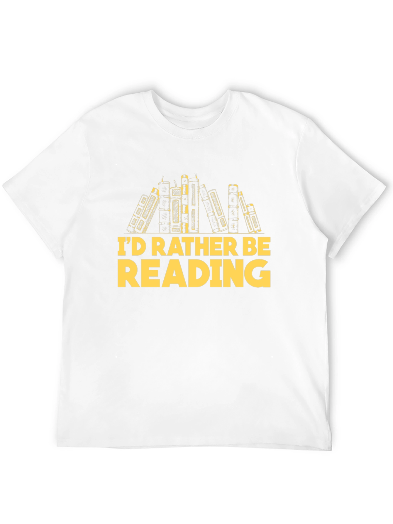 Black I'd Rather Be Reading T-Shirt Bookworm Gift view 12