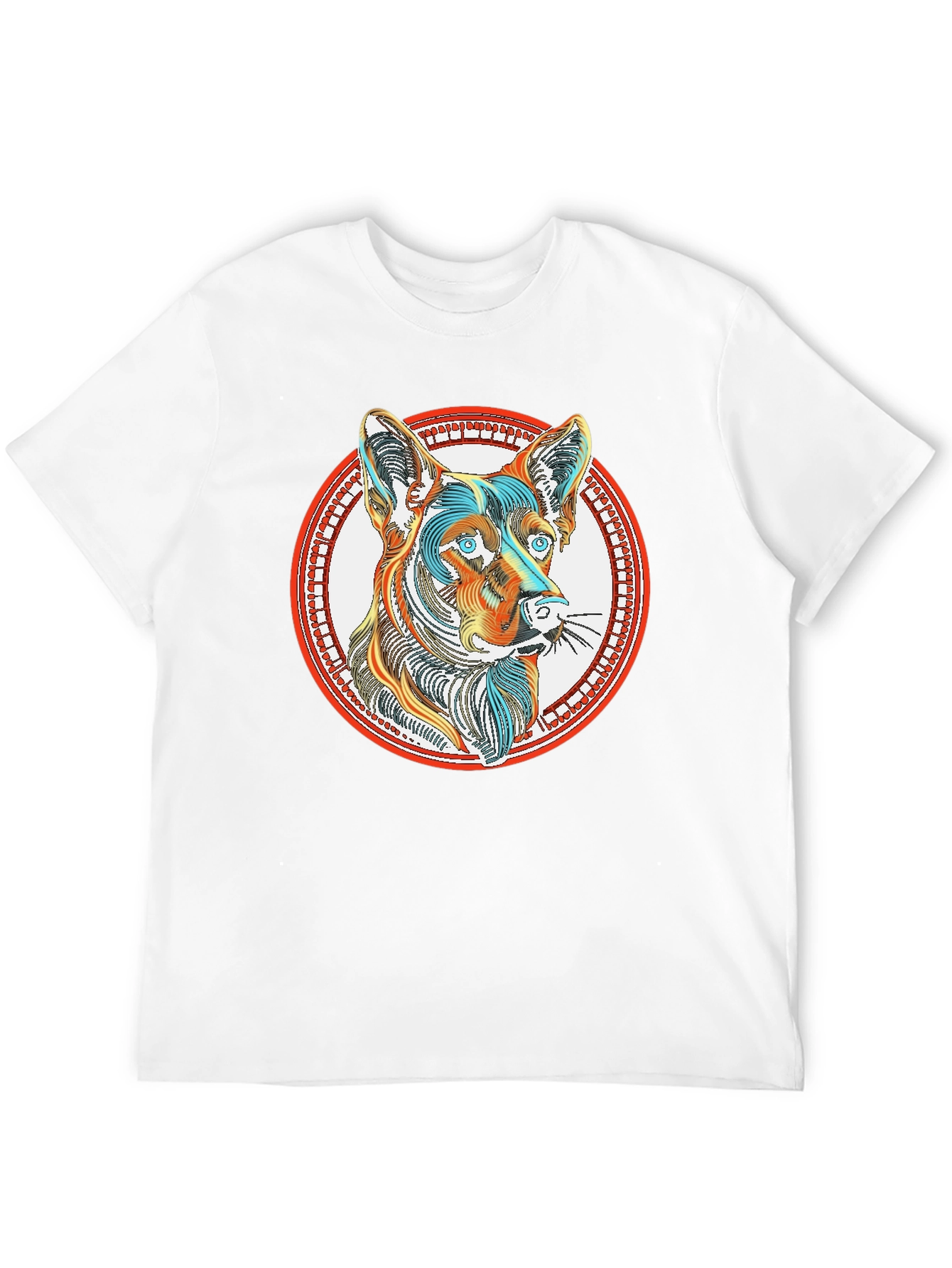 Black Abstract Dog Graphic Tee - Modern Canine Design view 12