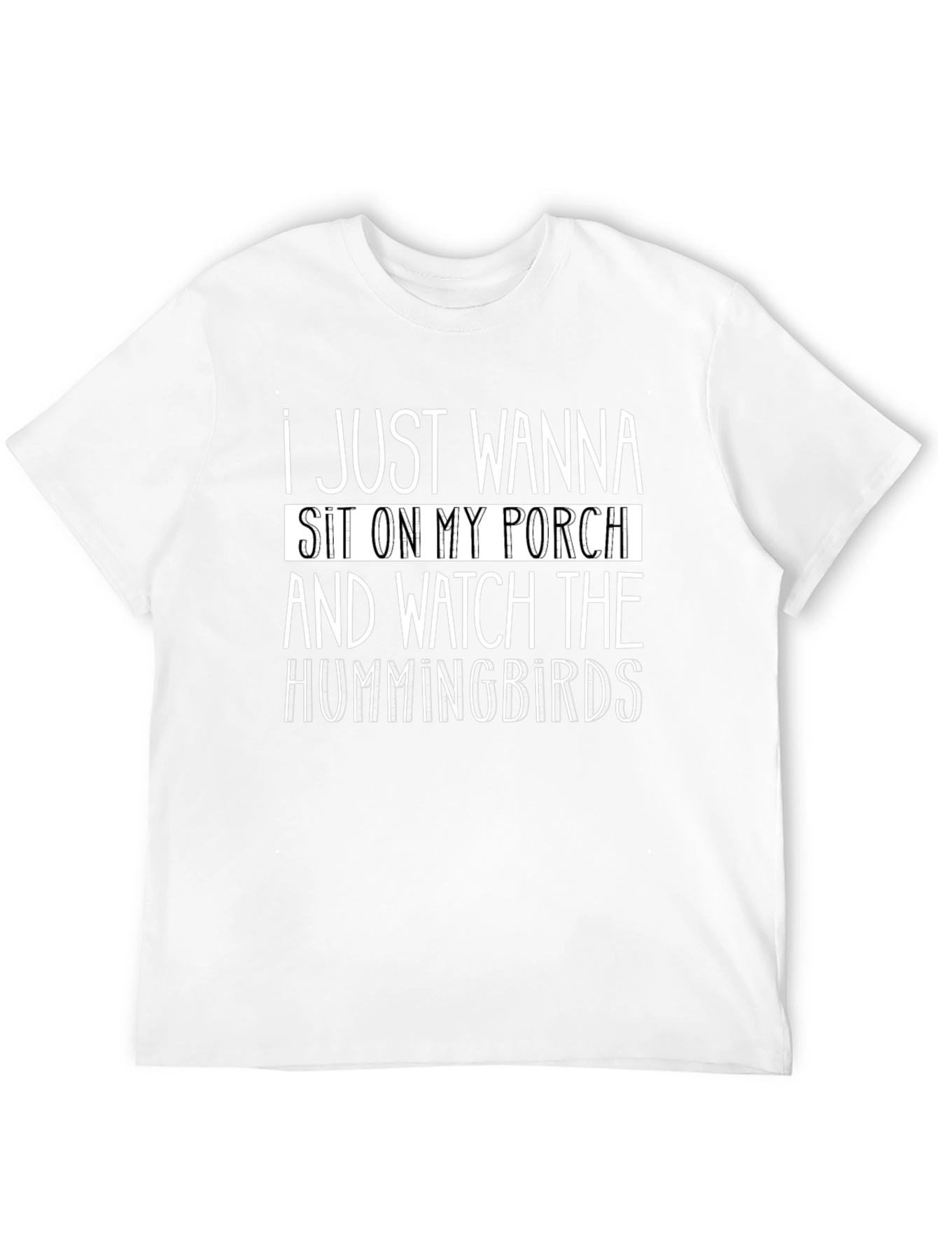 Black Hummingbird Watch Porch T-Shirt view 12