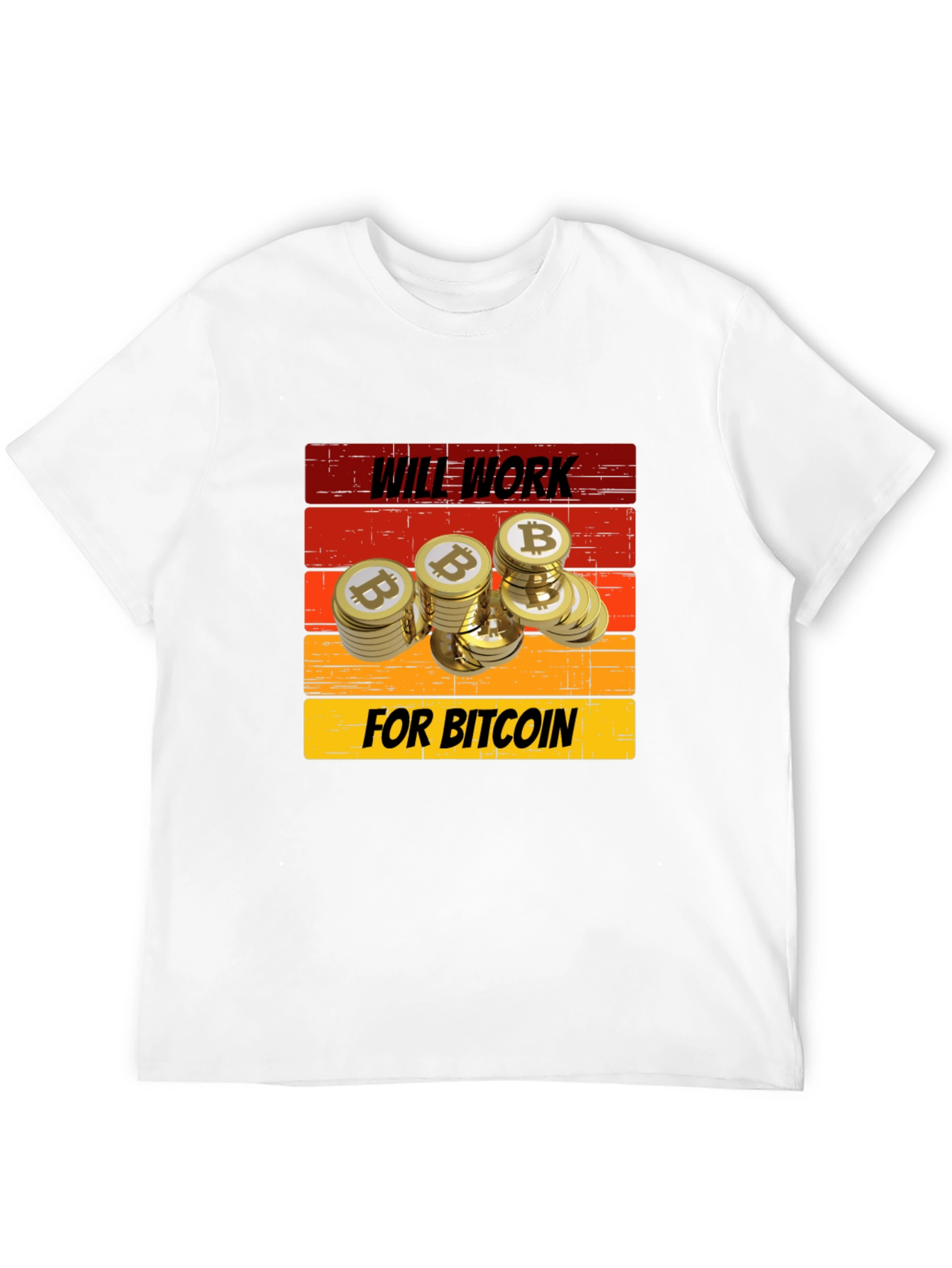 Black Will Work for Bitcoin T-Shirt view 12