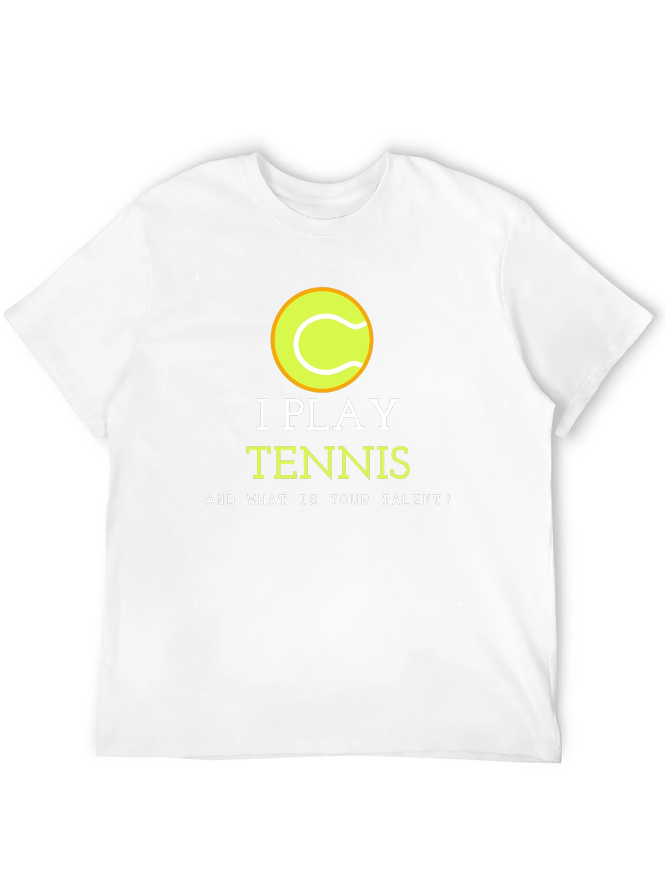 Black I Play Tennis T-Shirt - Funny Athlete Tee view 12