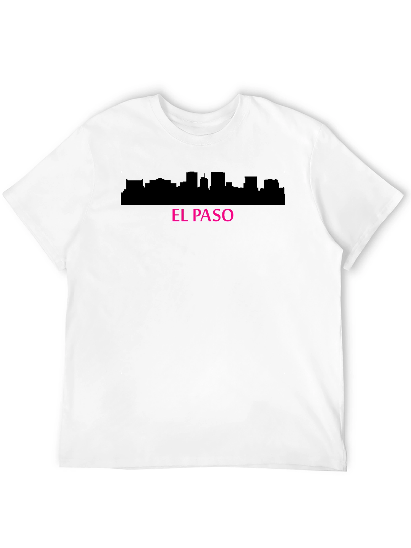 Black El Paso Cityscape Black Graphic T-Shirt view 12