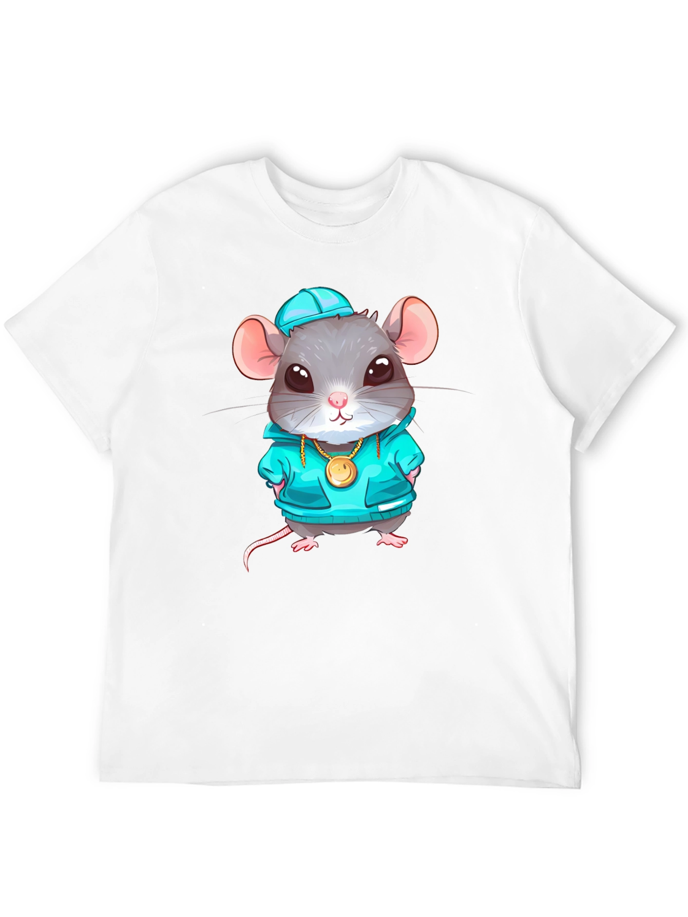 Black Cool Rat Graphic T-Shirt view 12