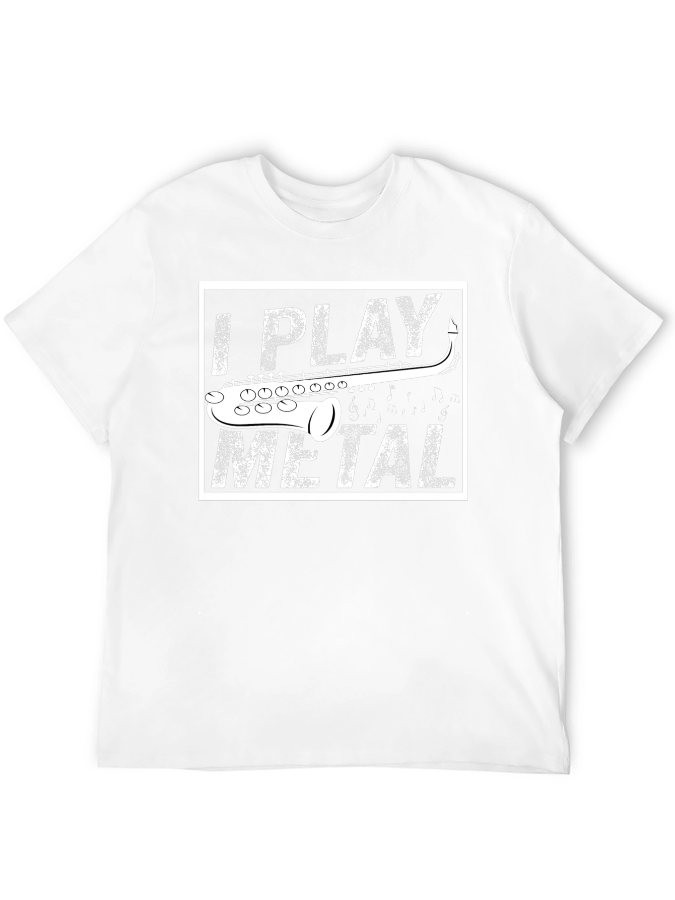 Black I Play Metal Saxophone Black T-Shirt view 12