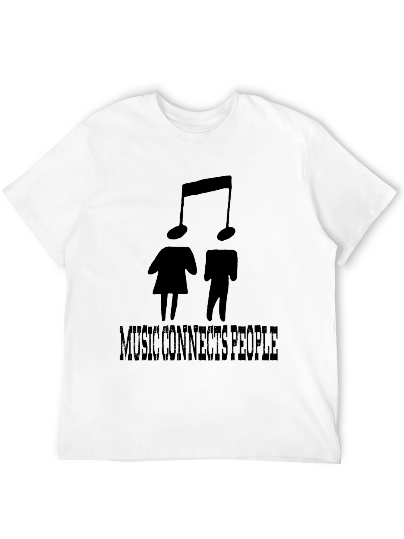 Black Music Connects People Black Graphic T-Shirt view 12