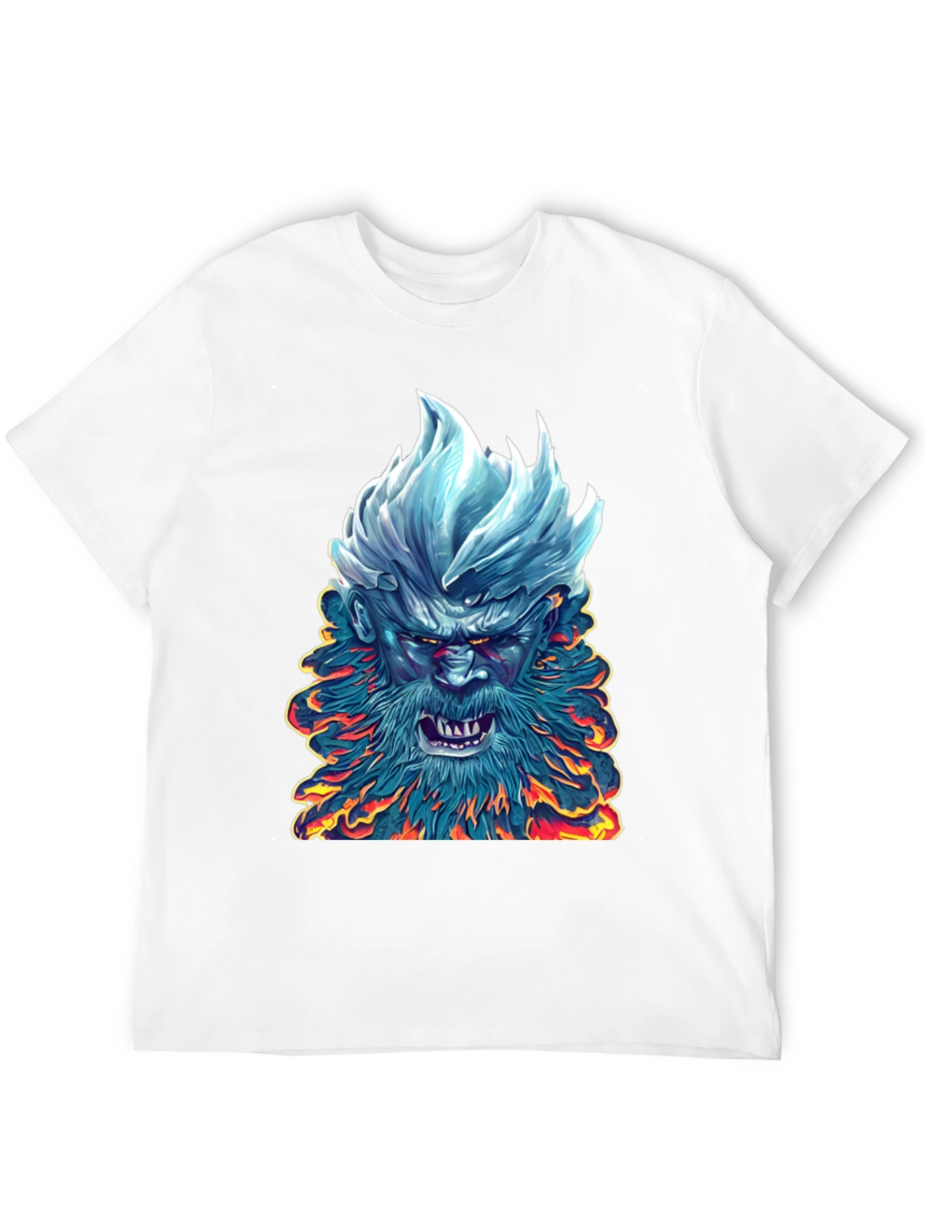 Black Ice & Fire Demon Graphic Tee - Black view 12