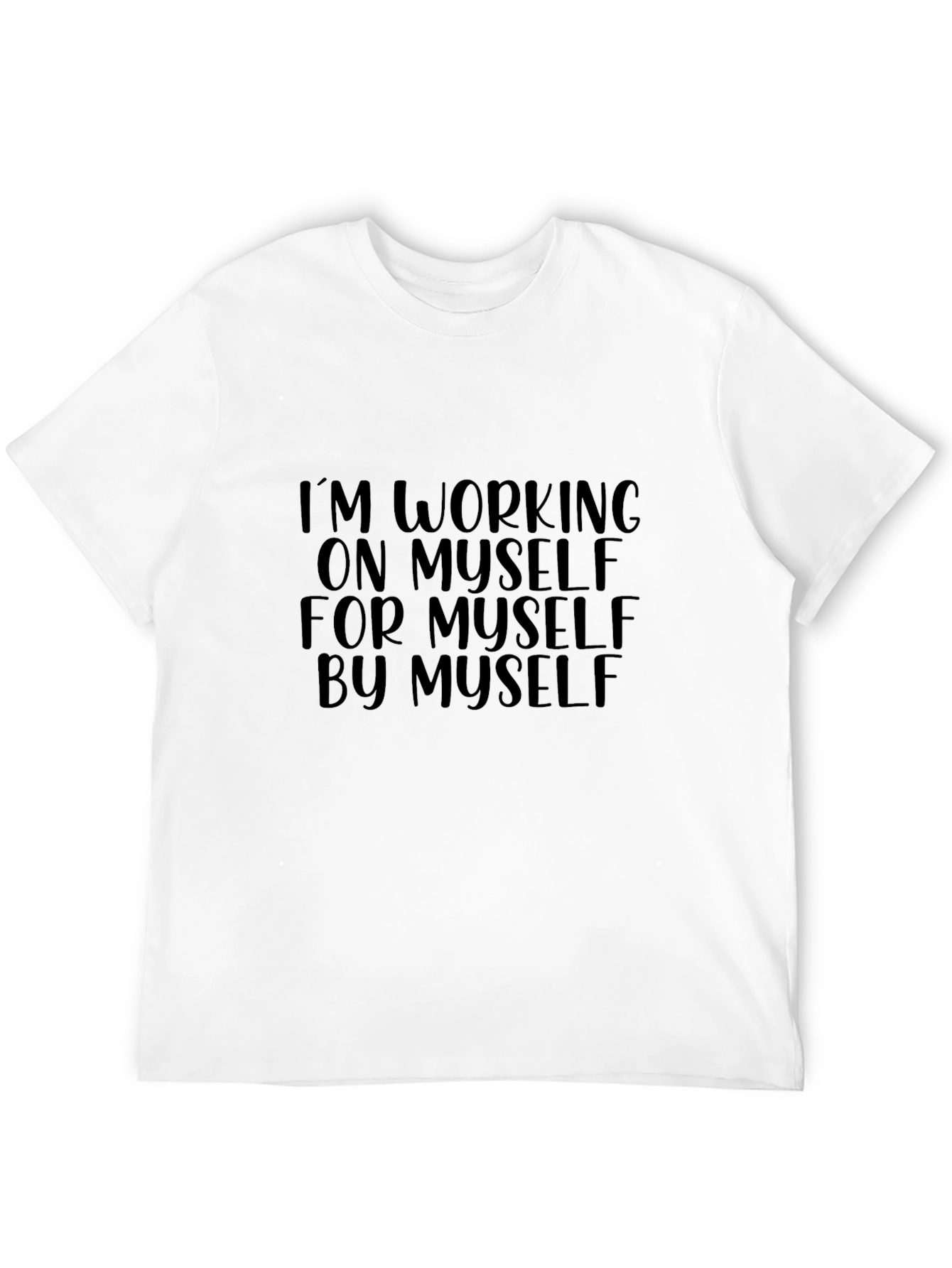 Black Working On Myself T-Shirt | Motivational Tee view 12