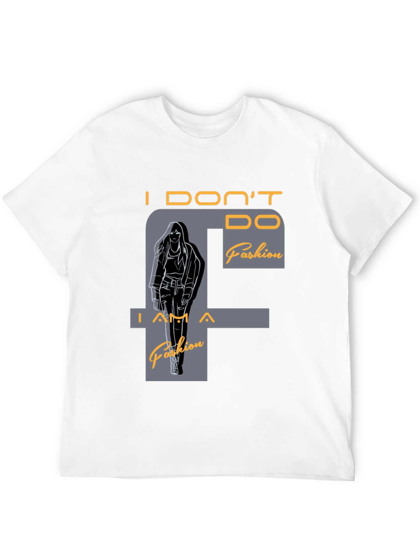 Black I DON'T DO Fashion T-Shirt view 12