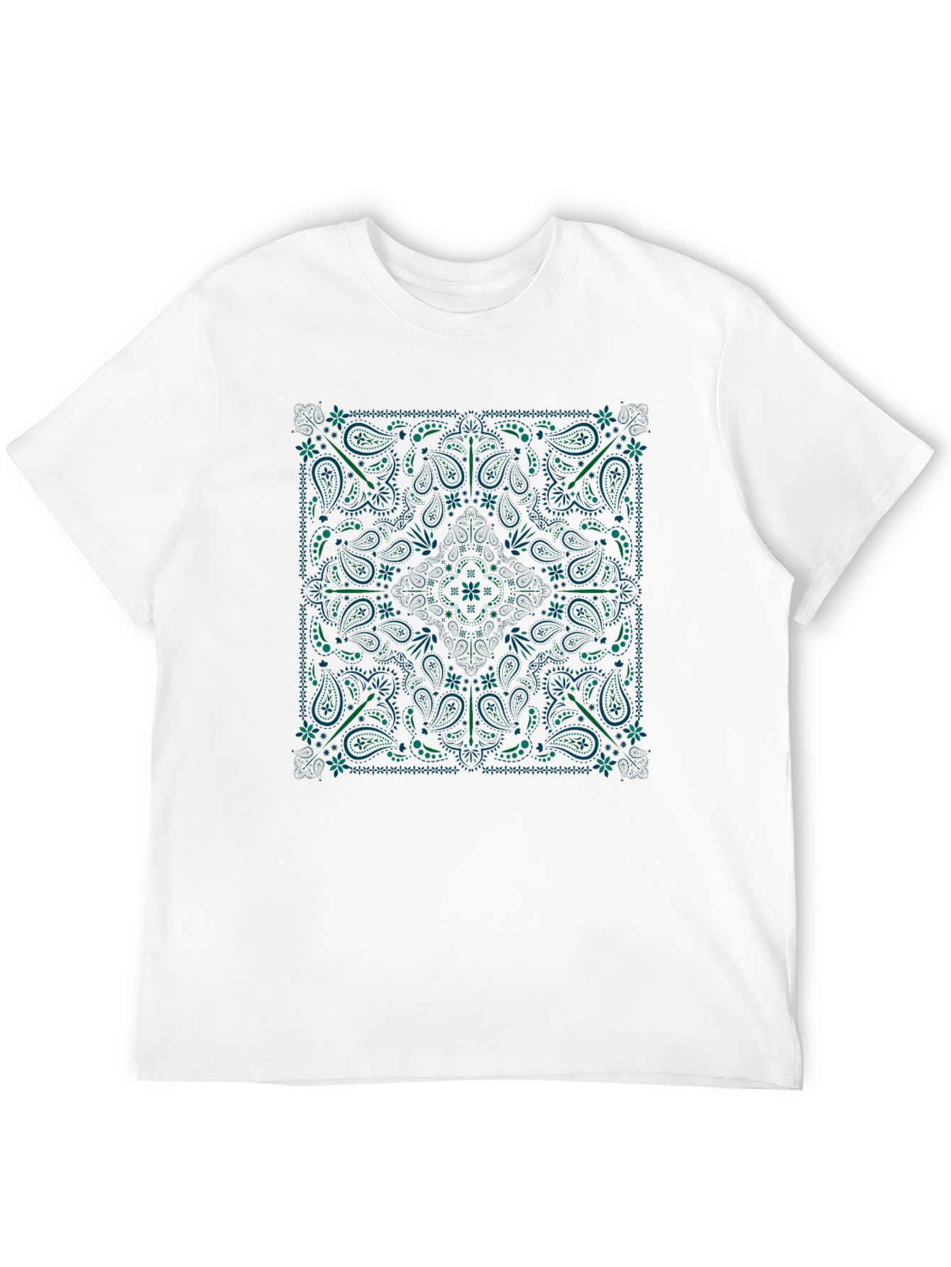 Black Black Bandana Paisley Graphic T-Shirt view 12