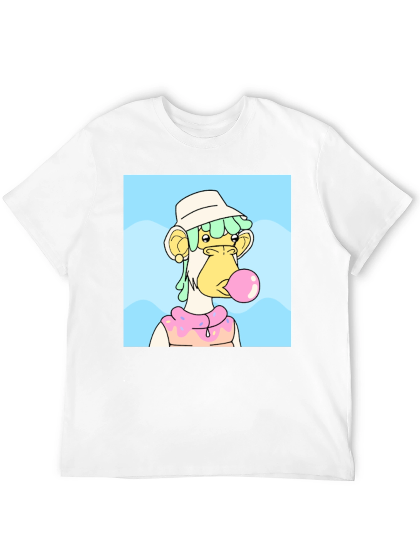 Black NFT Bubblegum Ape Graphic Tee - Black view 12